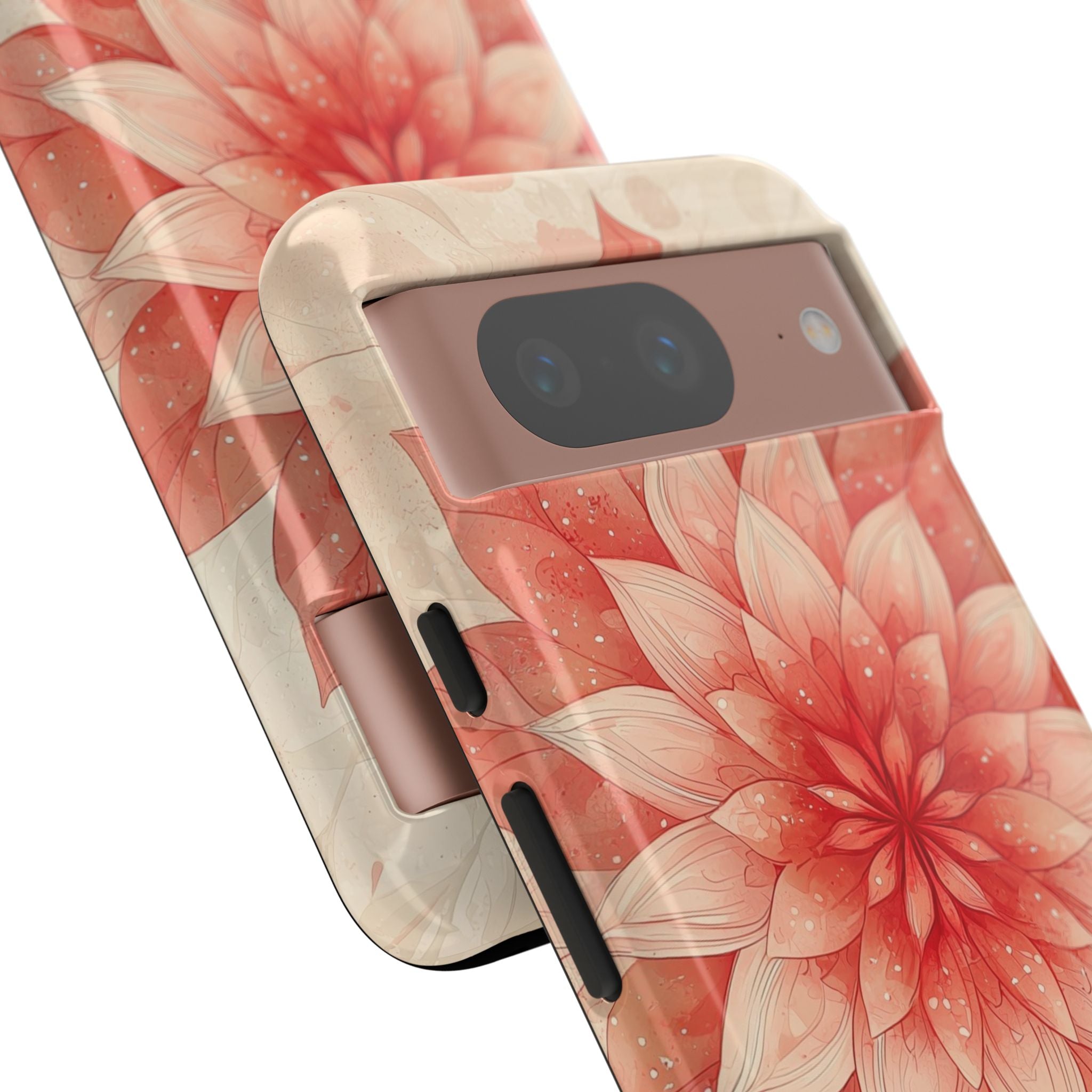 Coral Layered Bloom · Tough Etui na telefon dla Google Pixel