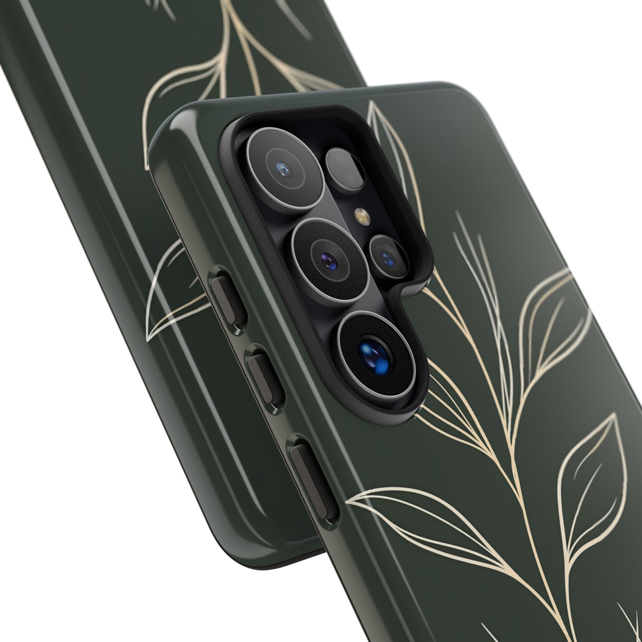 Green Tough Phone Case for Samsung - Deep Moss Willow