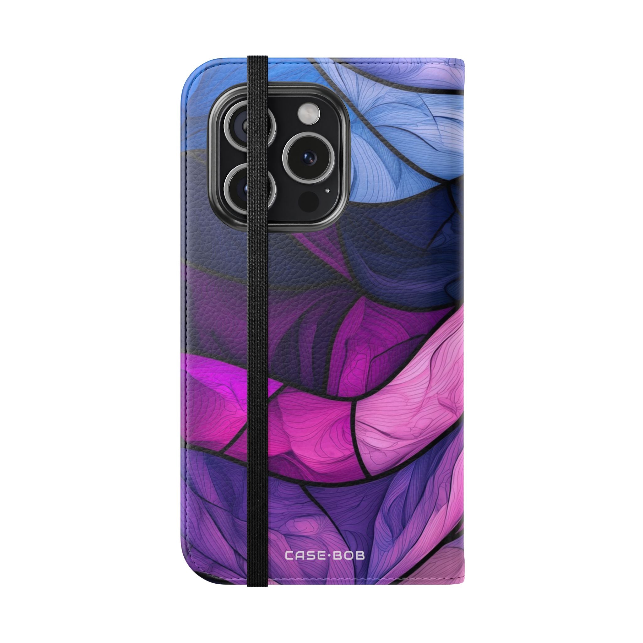 Purple Wavewood - iPhone 15 Pro Case - Wallet