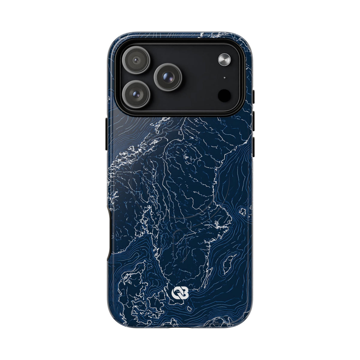 Nordic Contour Chart · Tough 2.0 Magnetic Phone Case for iPhone · Blue