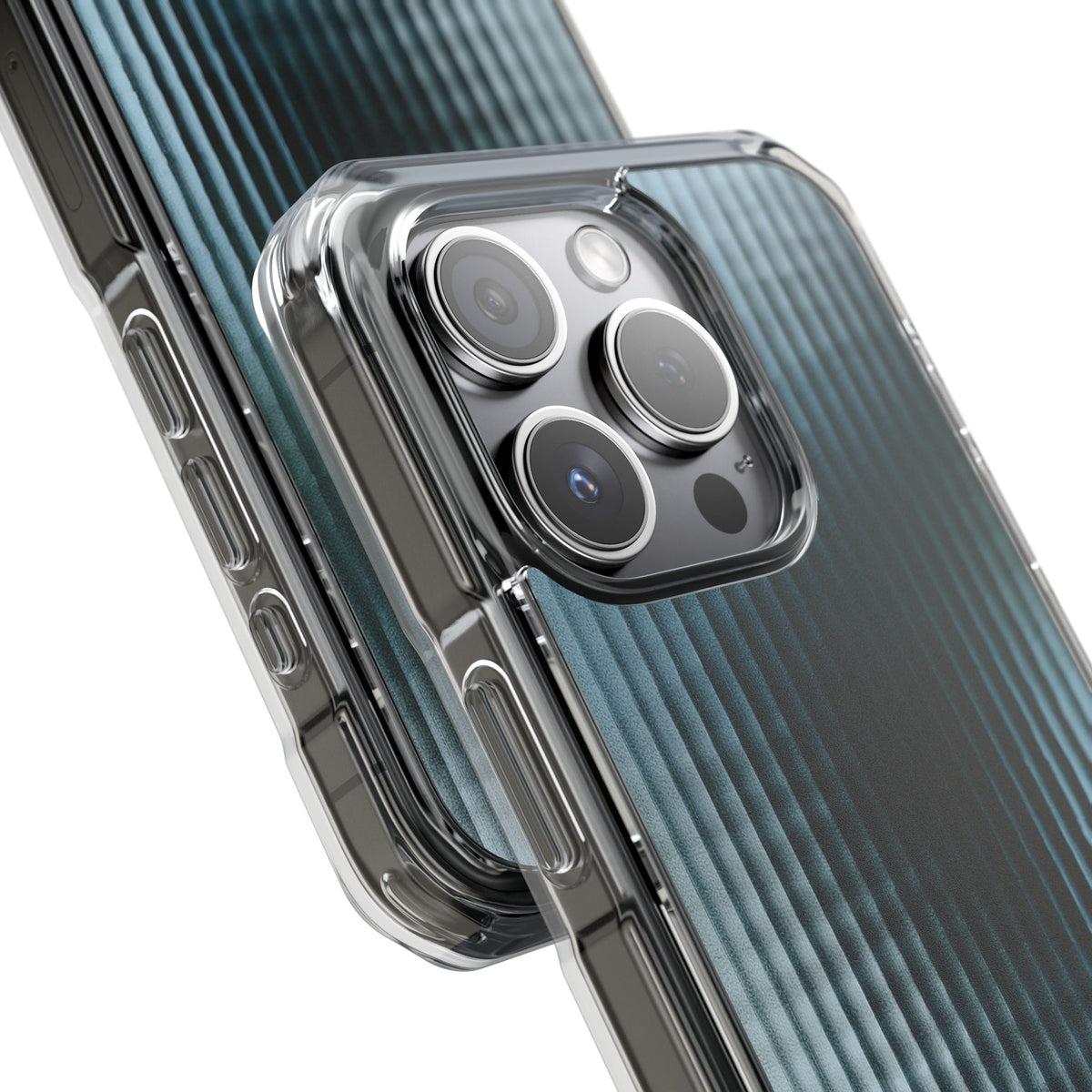 Blue Impact MagSafe Phone Case for iPhone - Glacial Reeded Glass