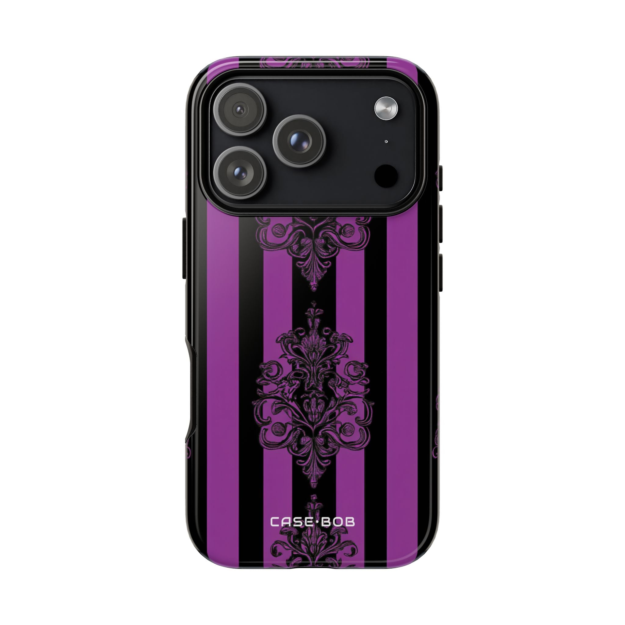 Damask Elegance Purple iPhone 17 Pro Case - Tough - CASE•BOB