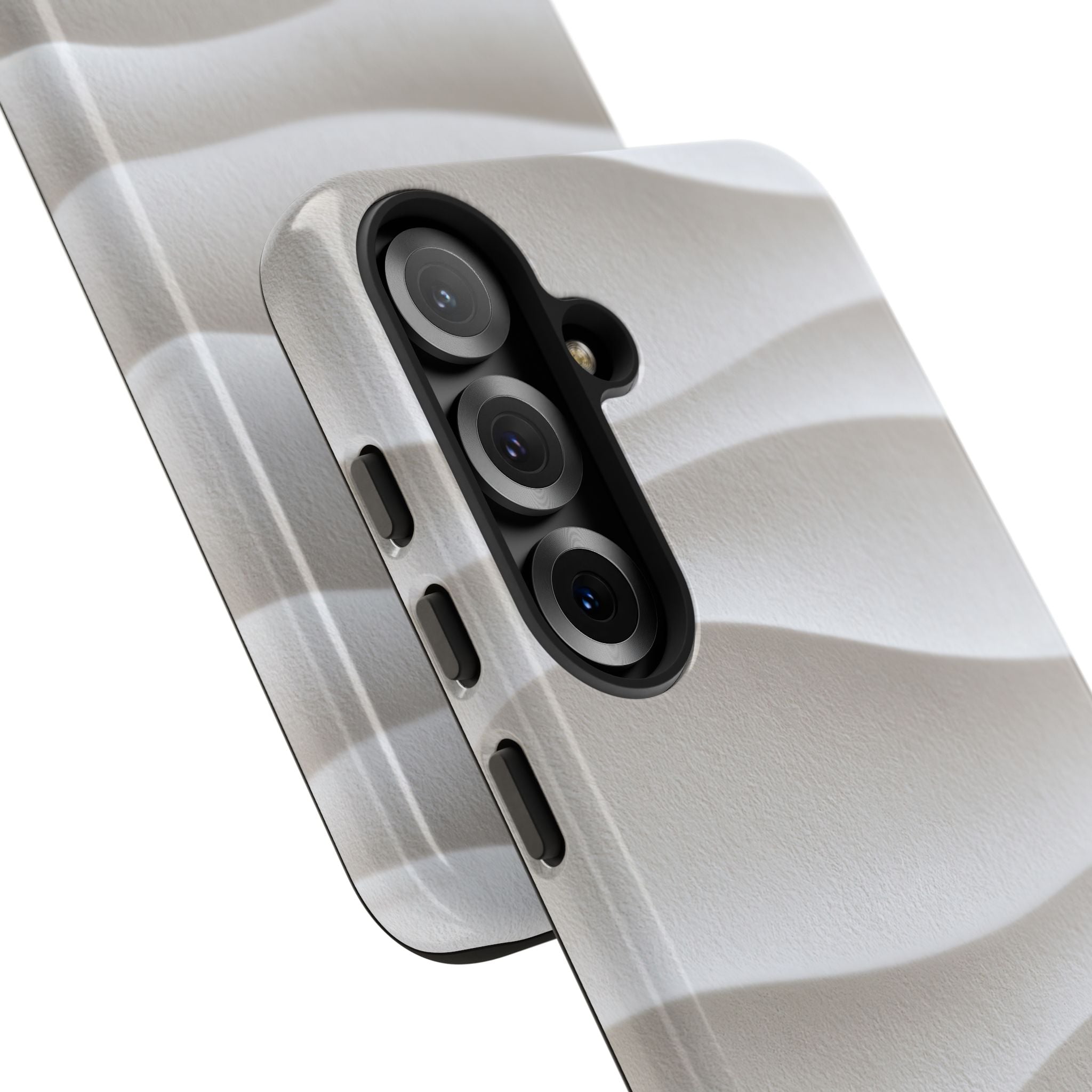 White Tough Phone Case for Samsung - Arctic Flow Ridges