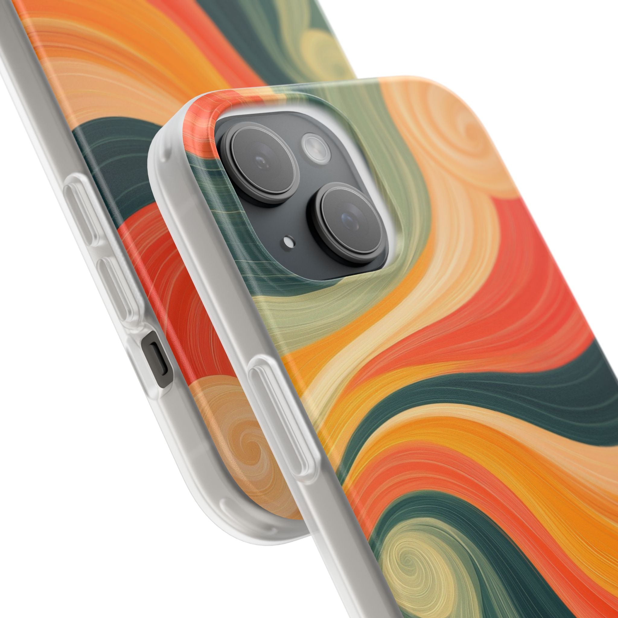 Swirling Ember iPhone 15 Case - Soft