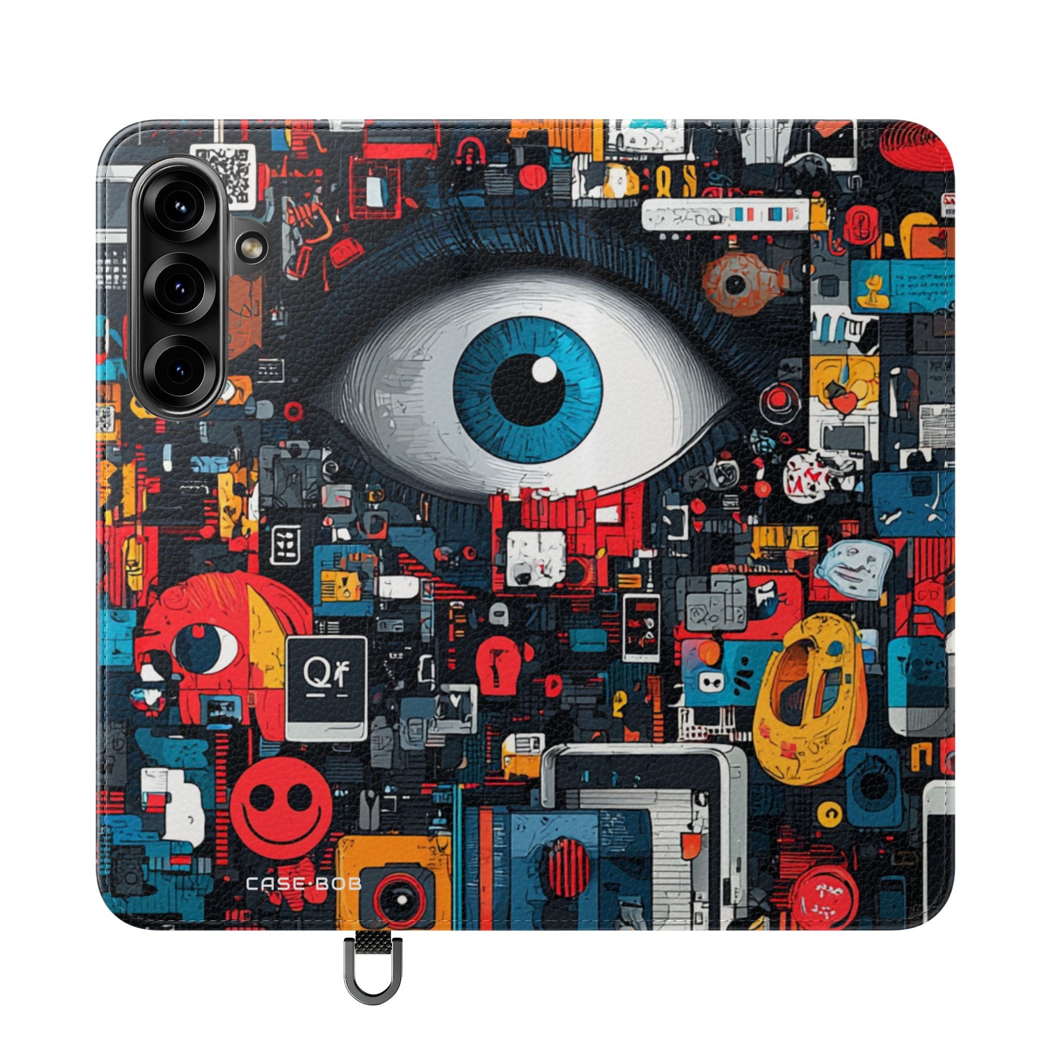 Blue Gaze Mosaic - Samsung S25+ Case - Wallet