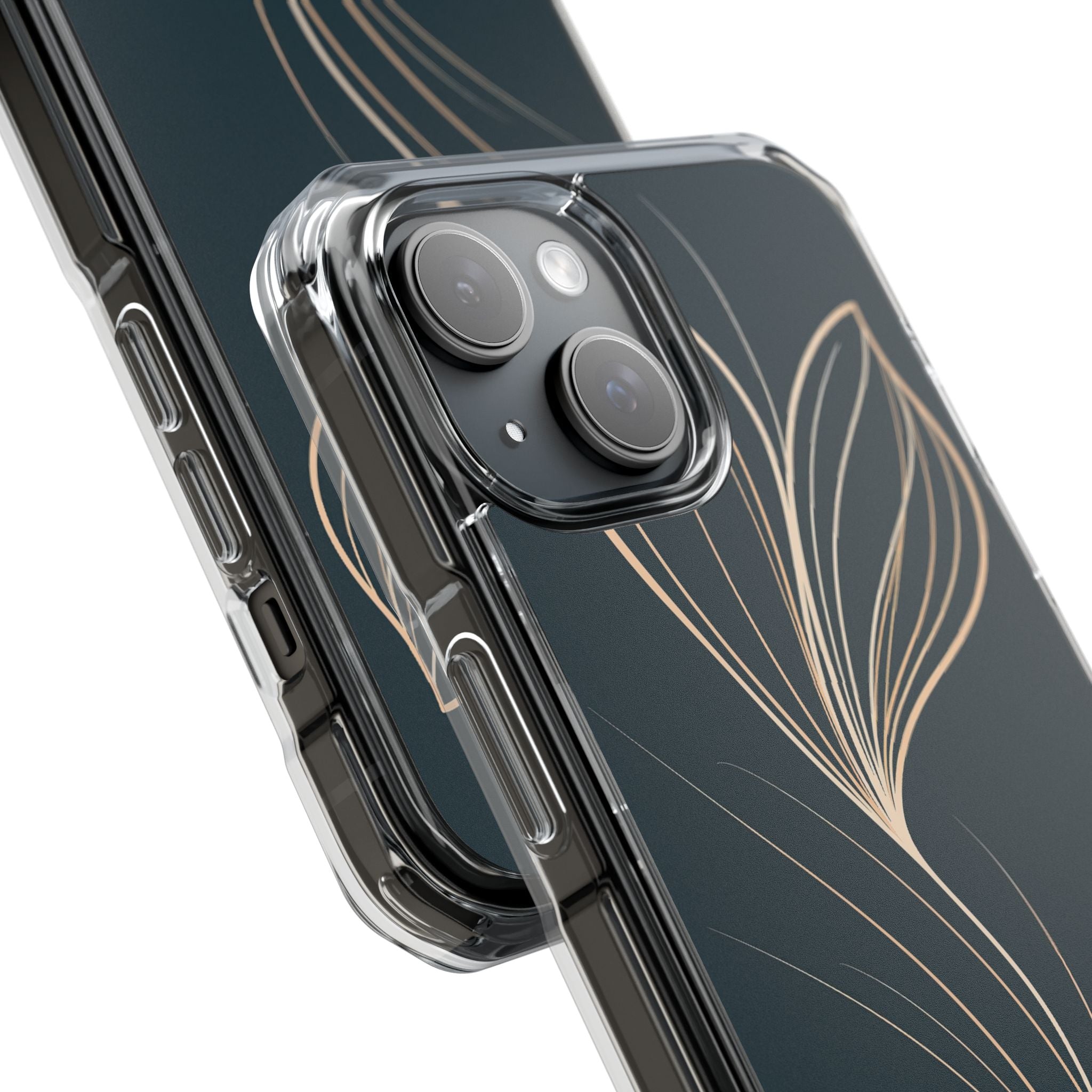 Teal Impact MagSafe Phone Case for iPhone - Sandstone Silk Flora