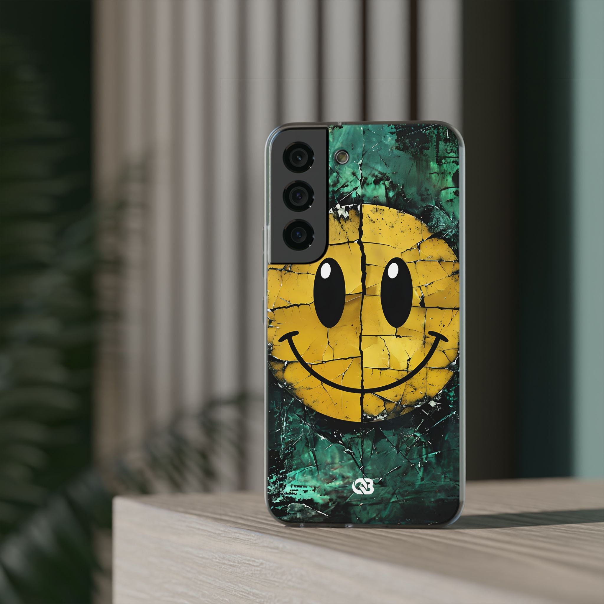 Fractured Yellow Grin · Soft Custodia per Samsung