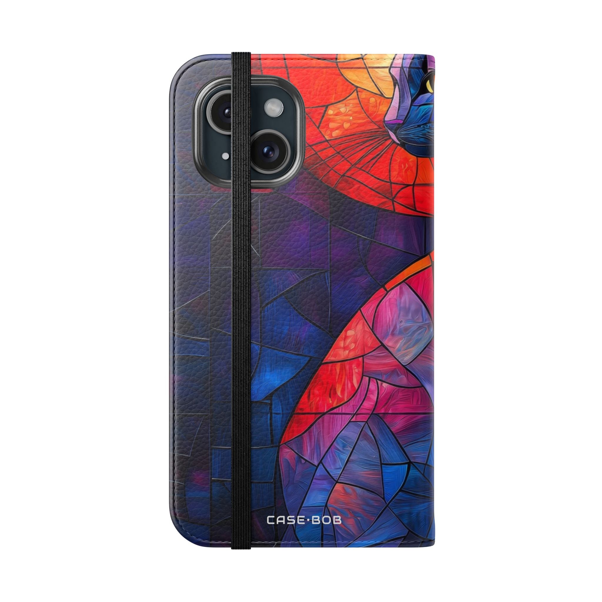 Stained Glass Cat - iPhone 15 Case - Wallet