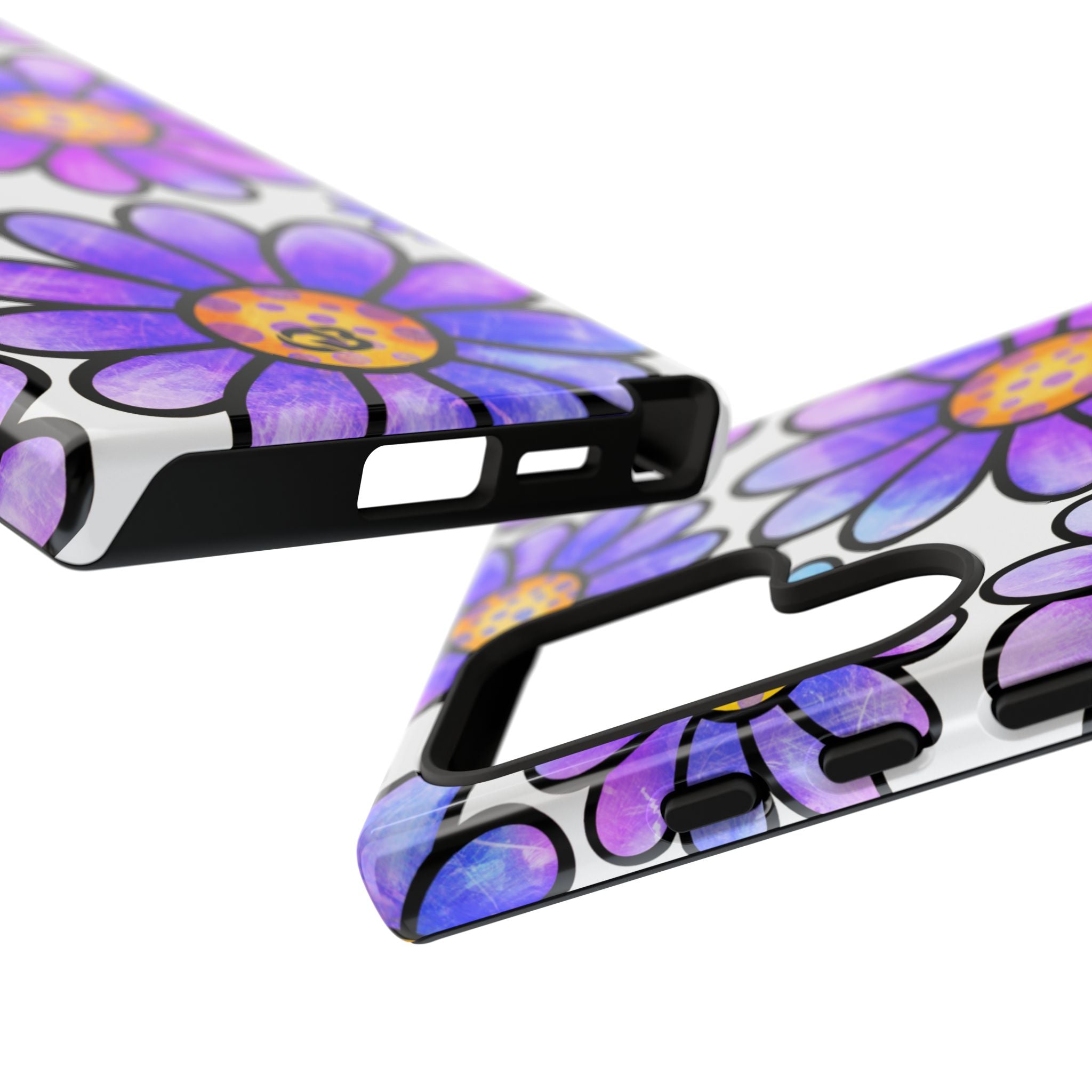 Violet Grunge Bloom · Tough Phone Case for Samsung