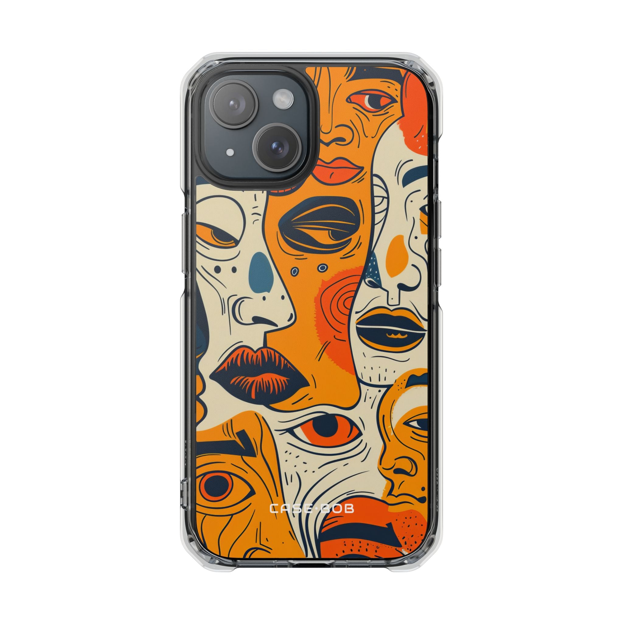 Fiery Faces iPhone 15 Case - Impact