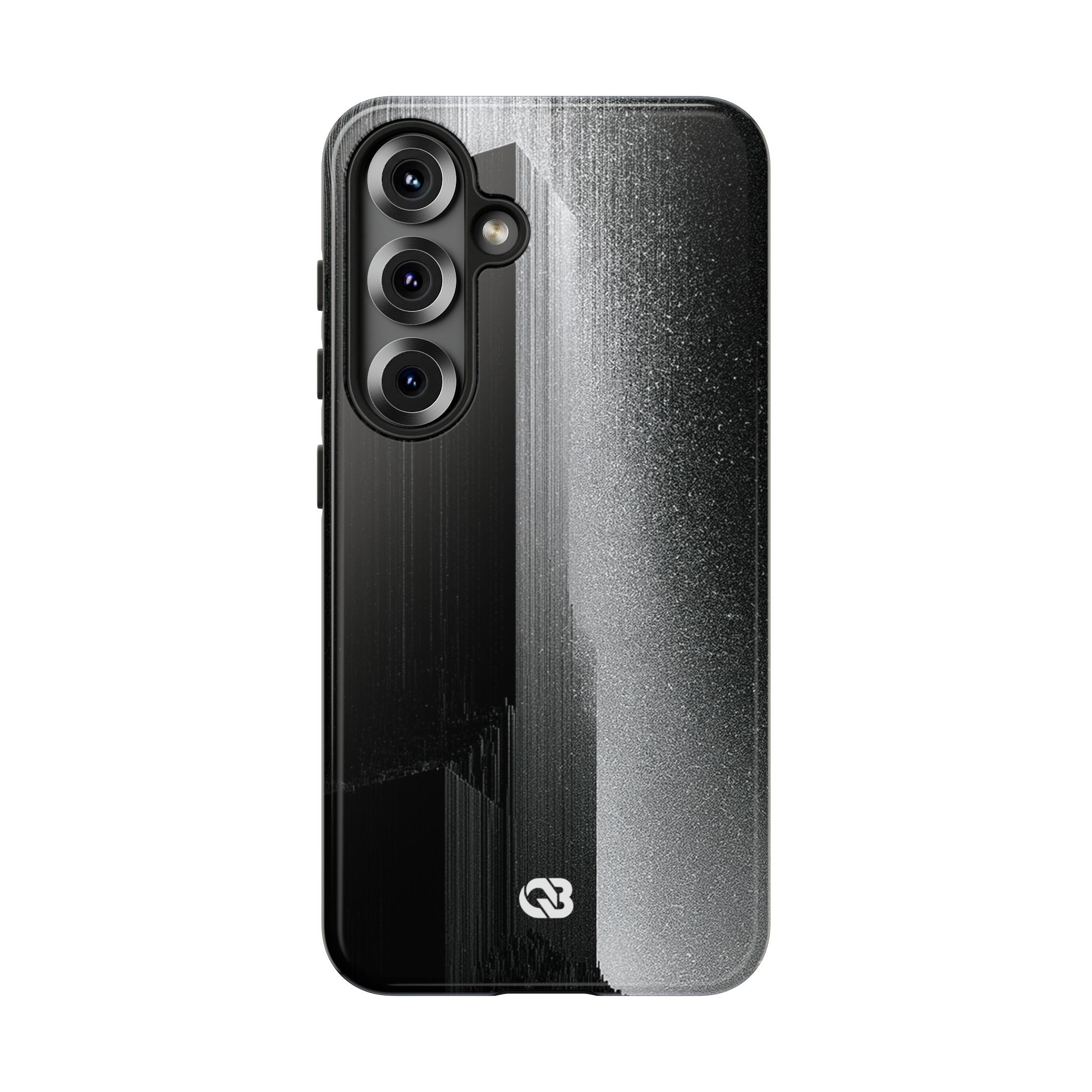 Black Tough Phone Case for Samsung - Brutalist Pixel Monolith