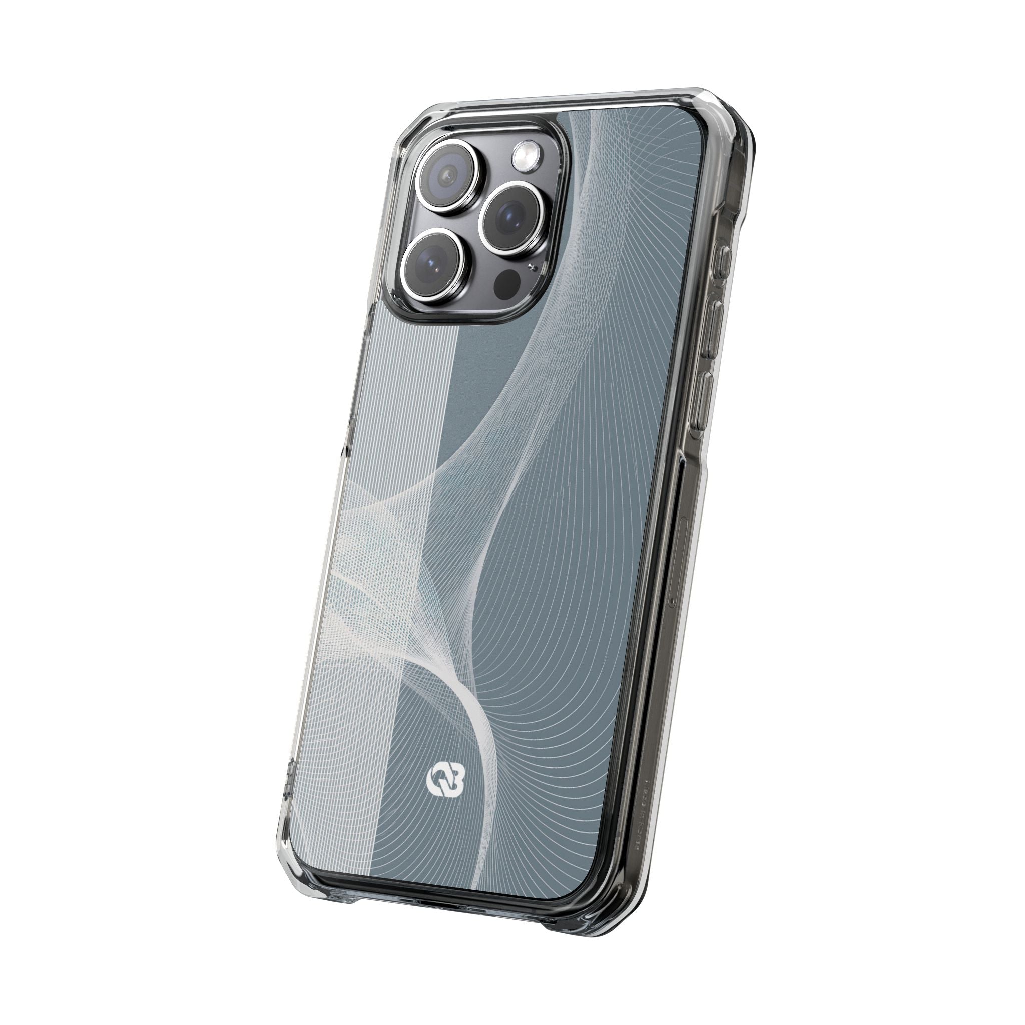 Grey Impact MagSafe Phone Case for iPhone - Slate Mesh Horizon