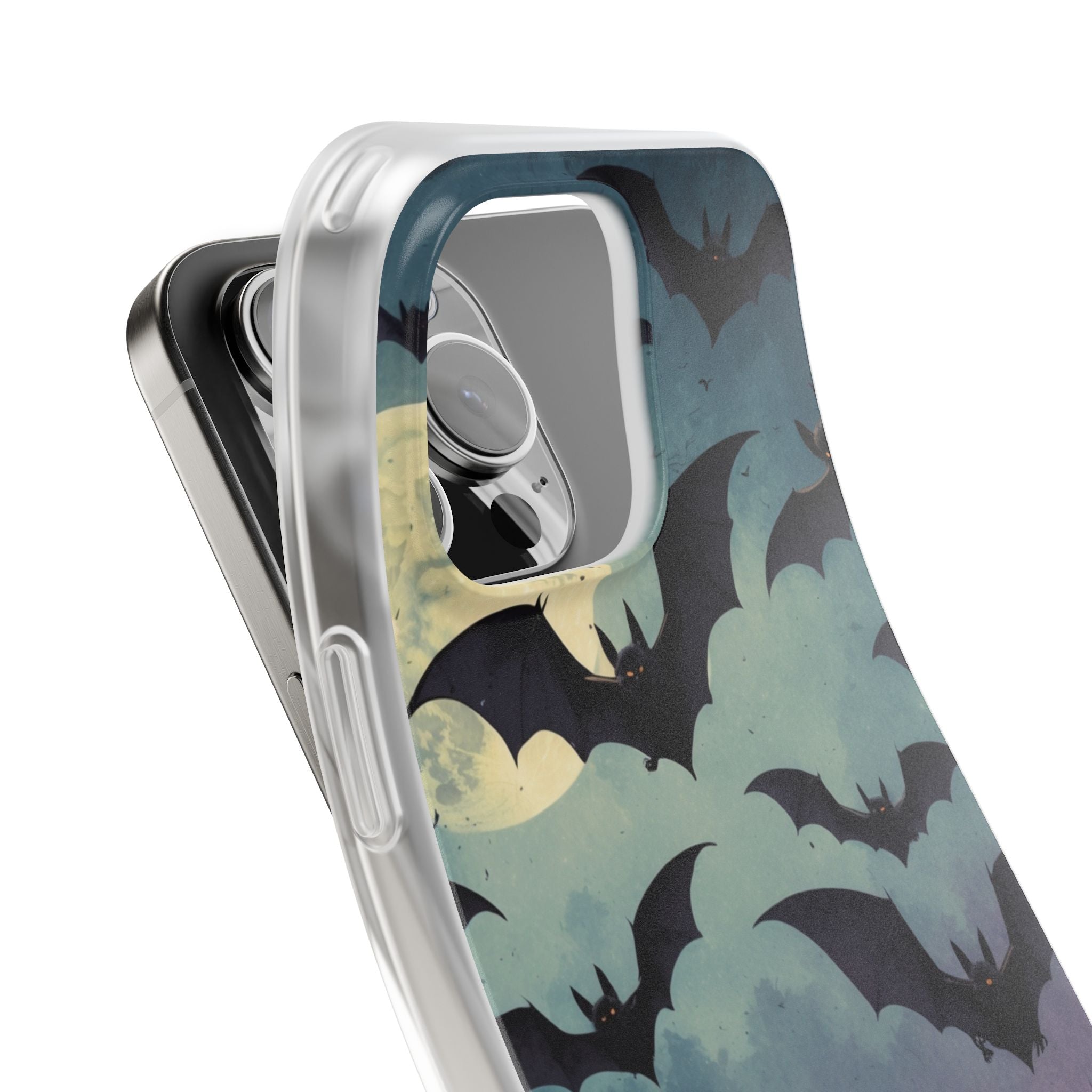 Leuchtender Fledermaus-Schwarm iPhone 16 Pro Max Case - Soft