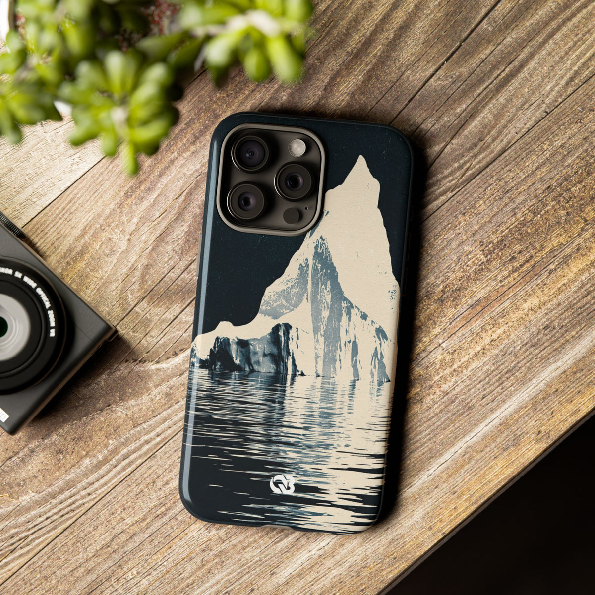 Blue Tough Phone Case for iPhone - Frozen Navy Monolith