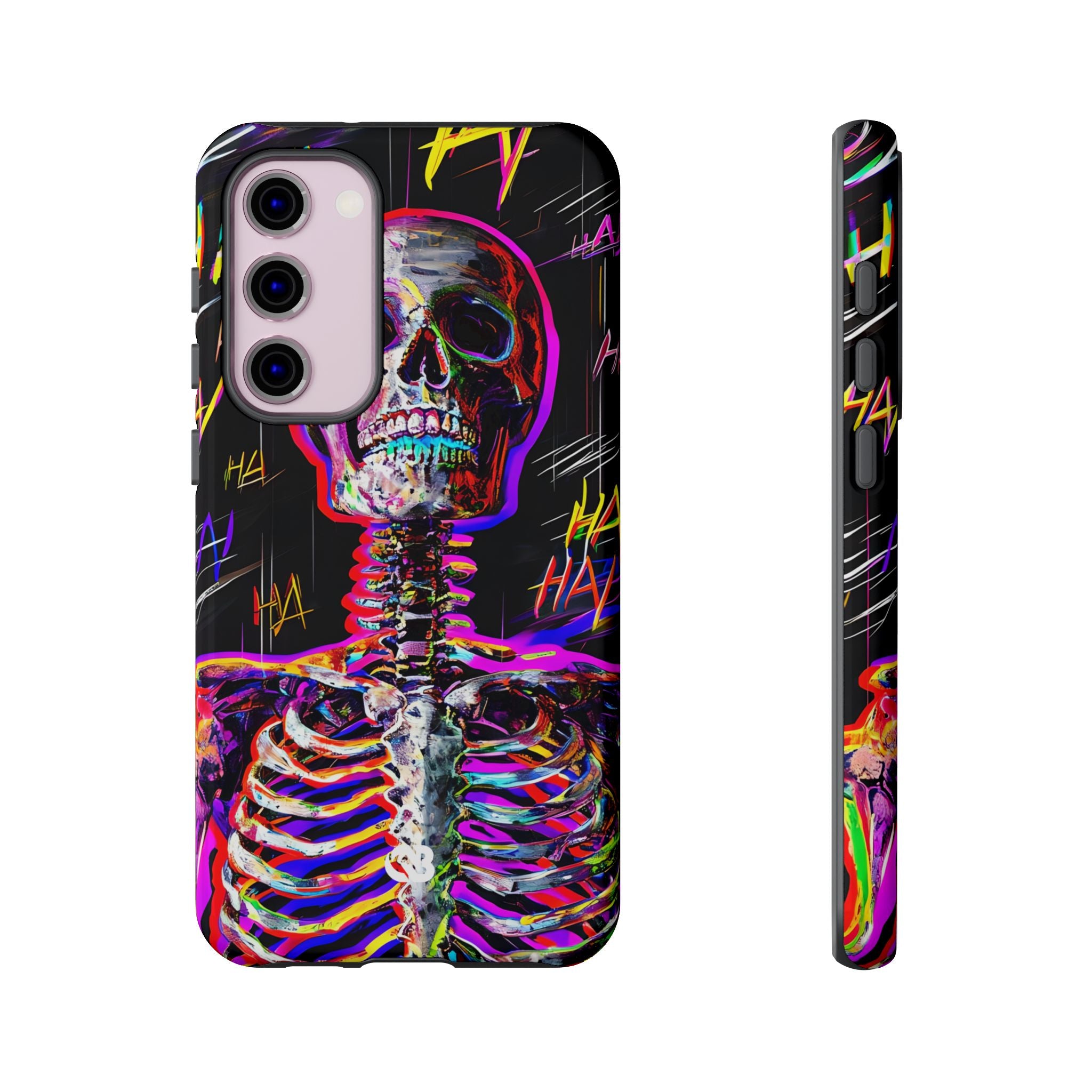 Neon Glitch Skeleton · Tough Handyhülle für Samsung