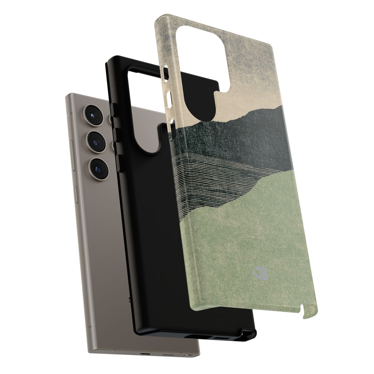 Green Tough Phone Case for Samsung - Moss Ridge Grain