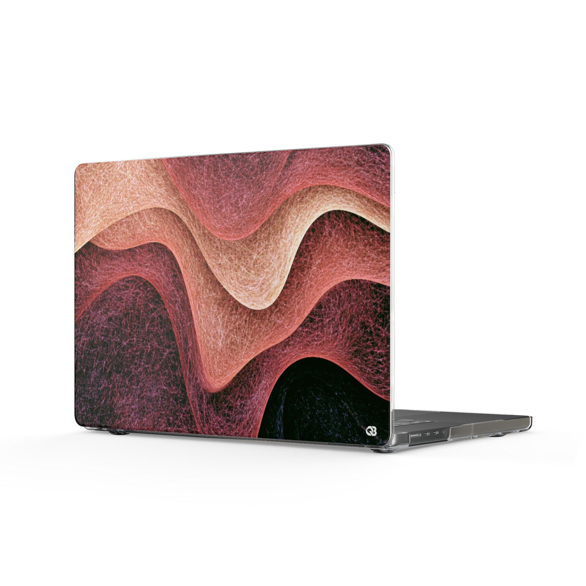 Rose Contour Waves · Clear Hard Case for MacBook · Pink