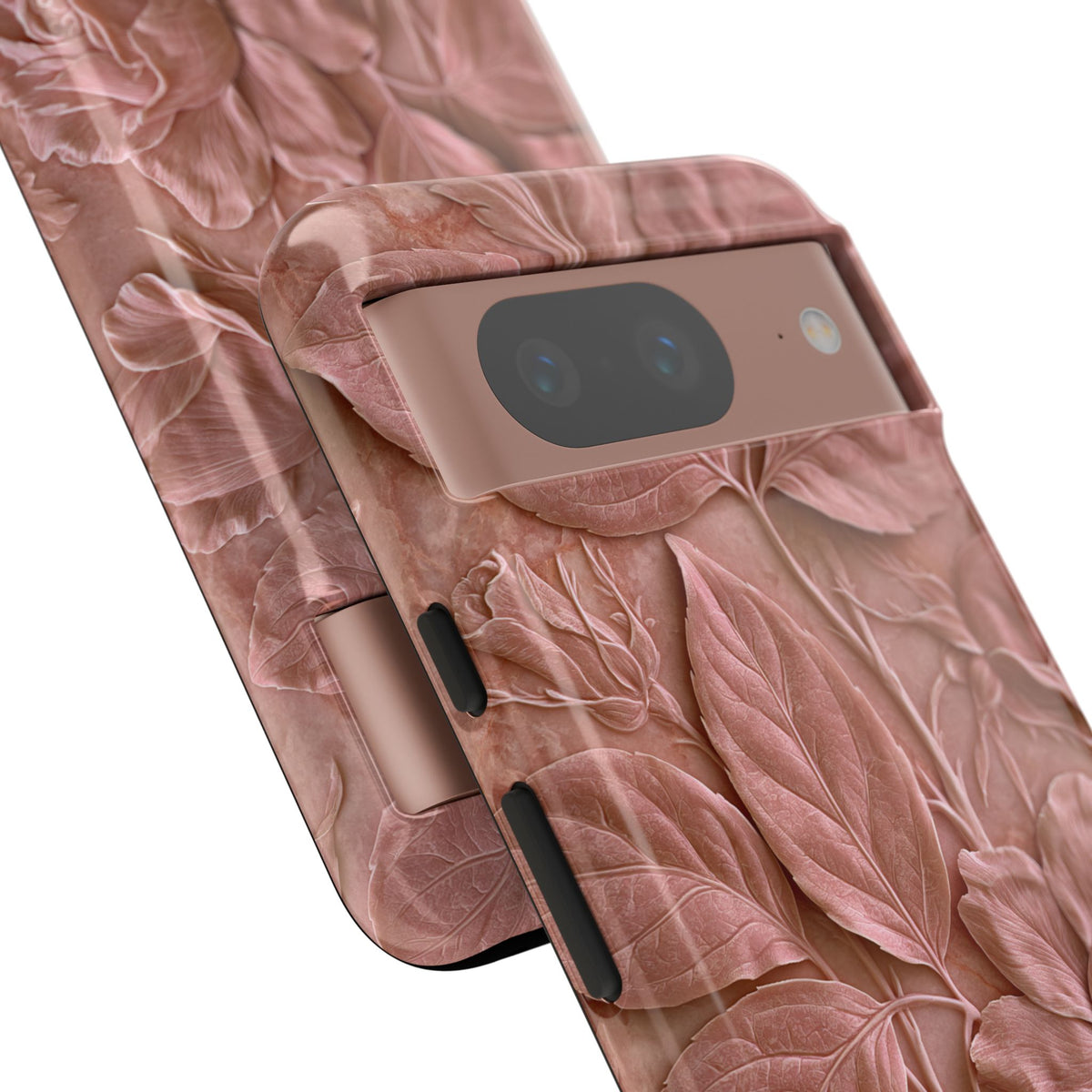 Blush Rose Relief · Tough Phone Case for Pixel · Pink