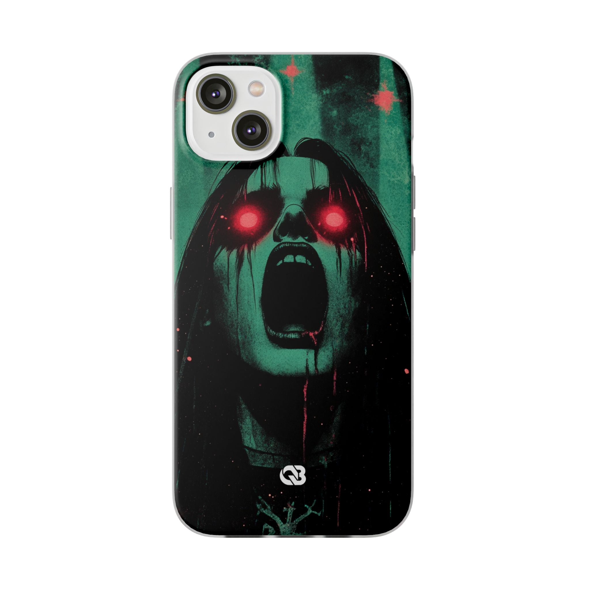 Crimson Emerald Scream · Soft Phone Case for iPhone