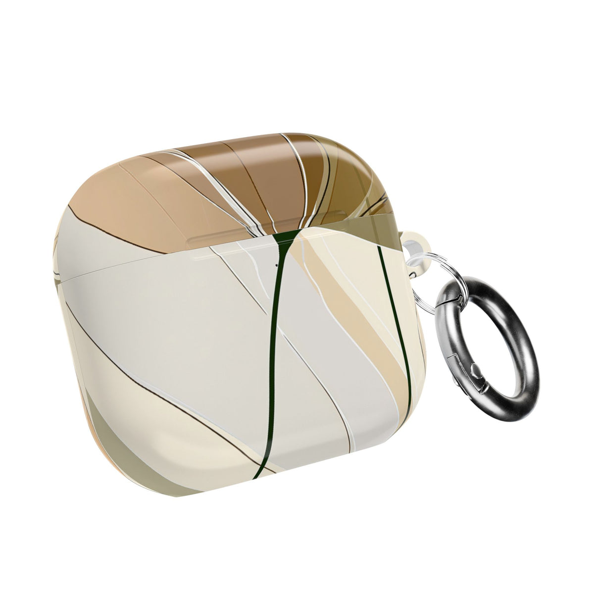 Translucent Petal Contour · Hard Case for AirPods & AirPods Pro · Beige