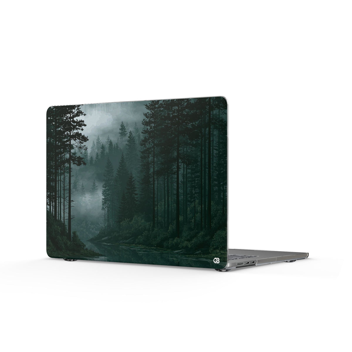 Misty Pine Reflections · Clear Hard Case for MacBook · Green