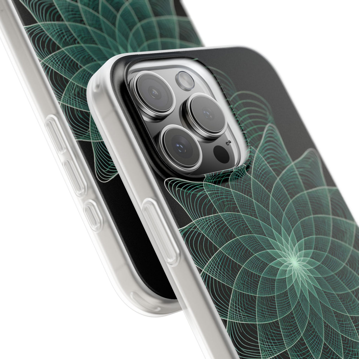Verdant Harmonic Bloom · Lite Phone Case for iPhone · Black