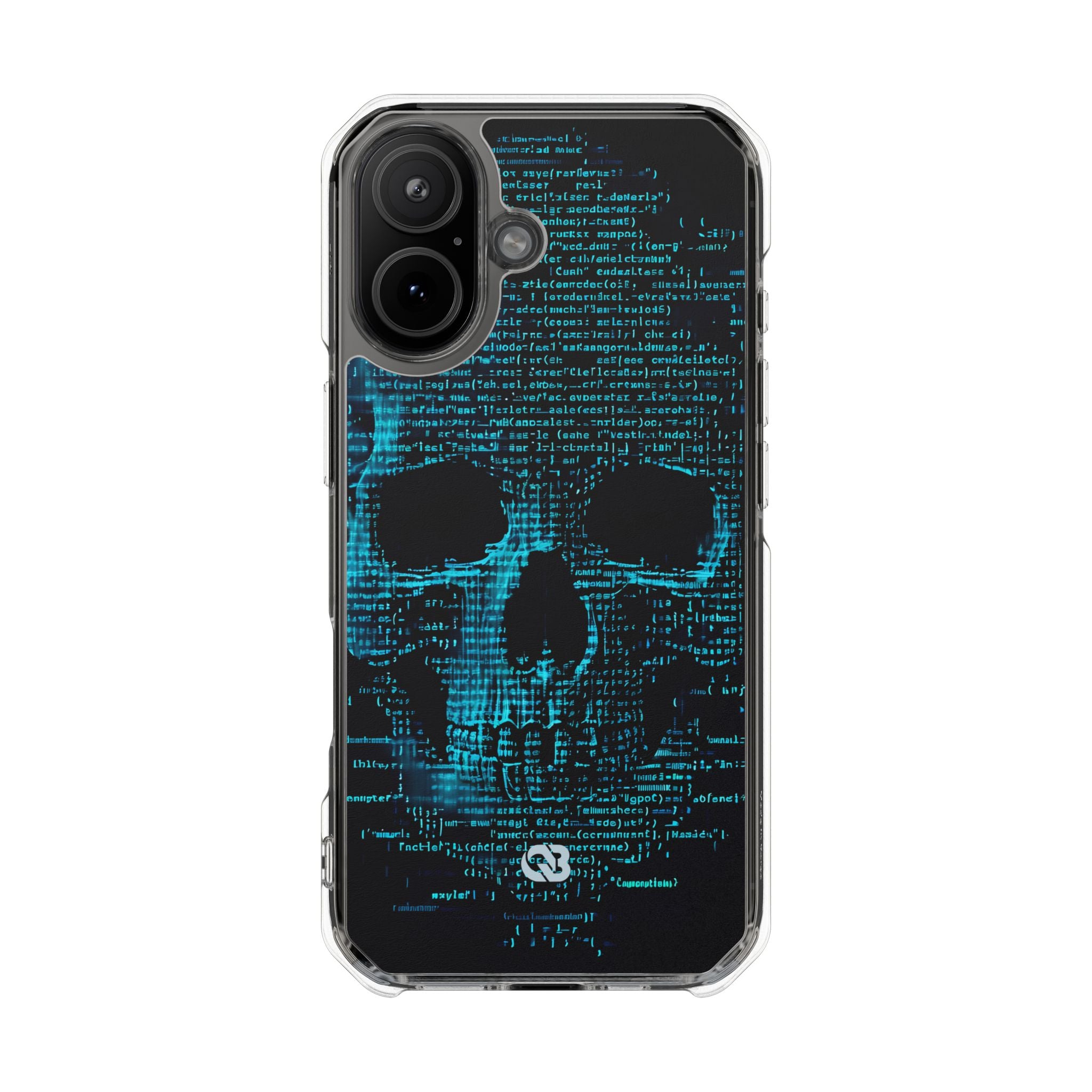 Cyan Glitch Skull · Impact Custodia per iPhone · Magsafe