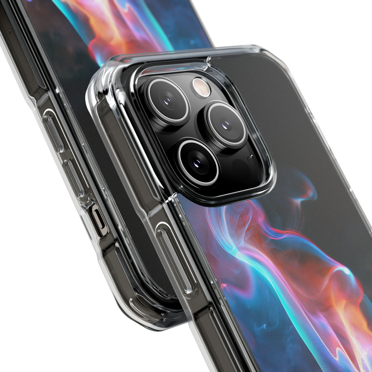 Neon Waveform · Clear Impact Magnetic Phone Case for iPhone · Black
