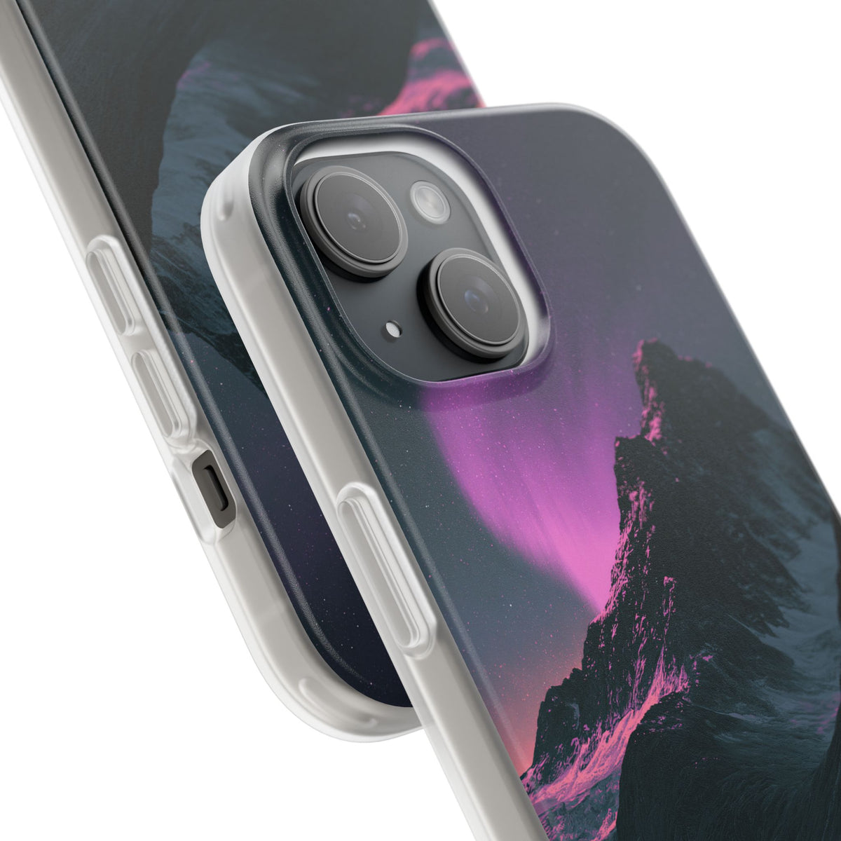 Arctic Aurora Summit · Lite Phone Case for iPhone · Black