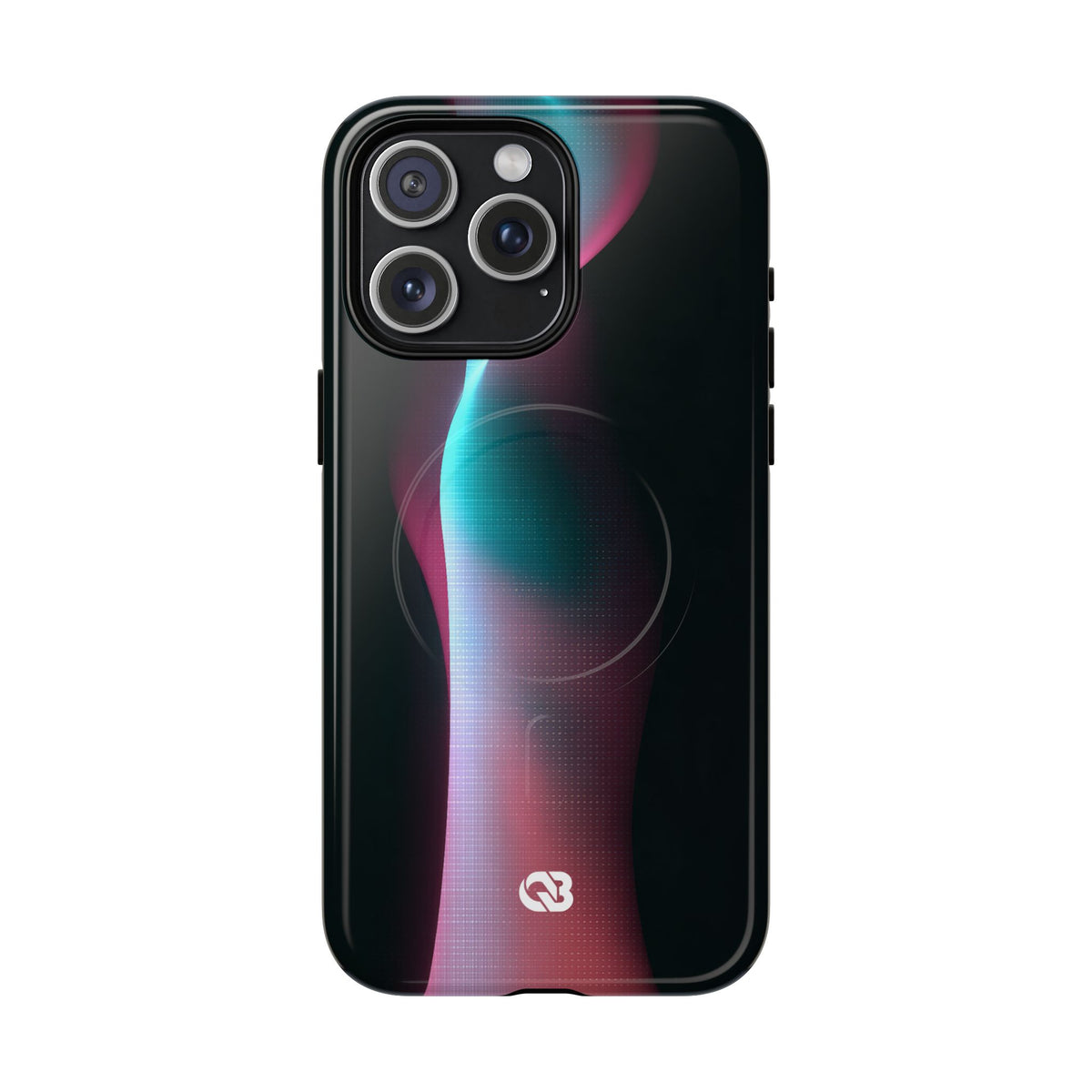 Neon Pixel Flow · Tough 2.0 Magnetic Phone Case for iPhone · Black