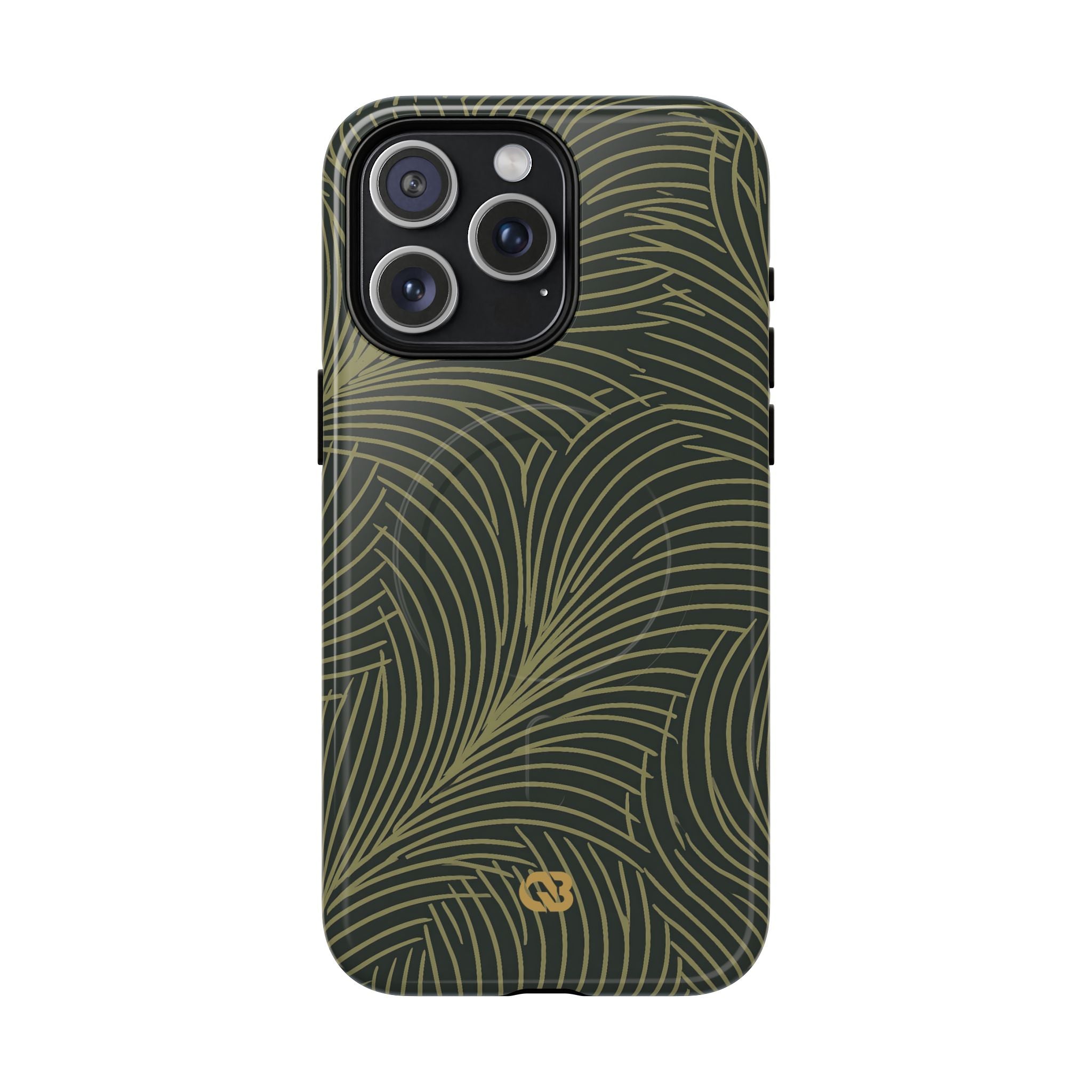 Green Tough 2.0 Magsafe Phone Case for iPhone - Dark Olive Plume