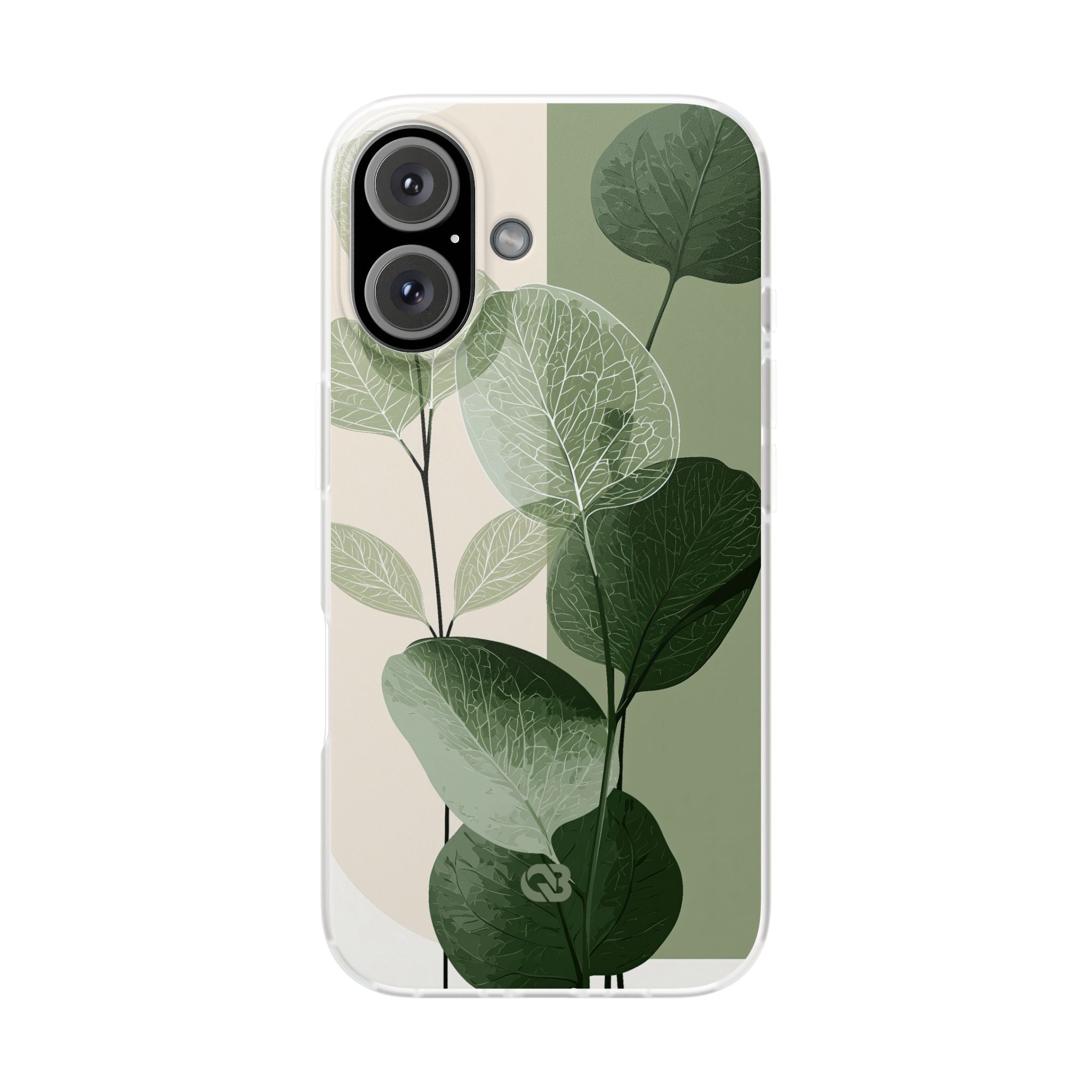 Green Lite Phone Case for iPhone - Sage Leaf Skeletals