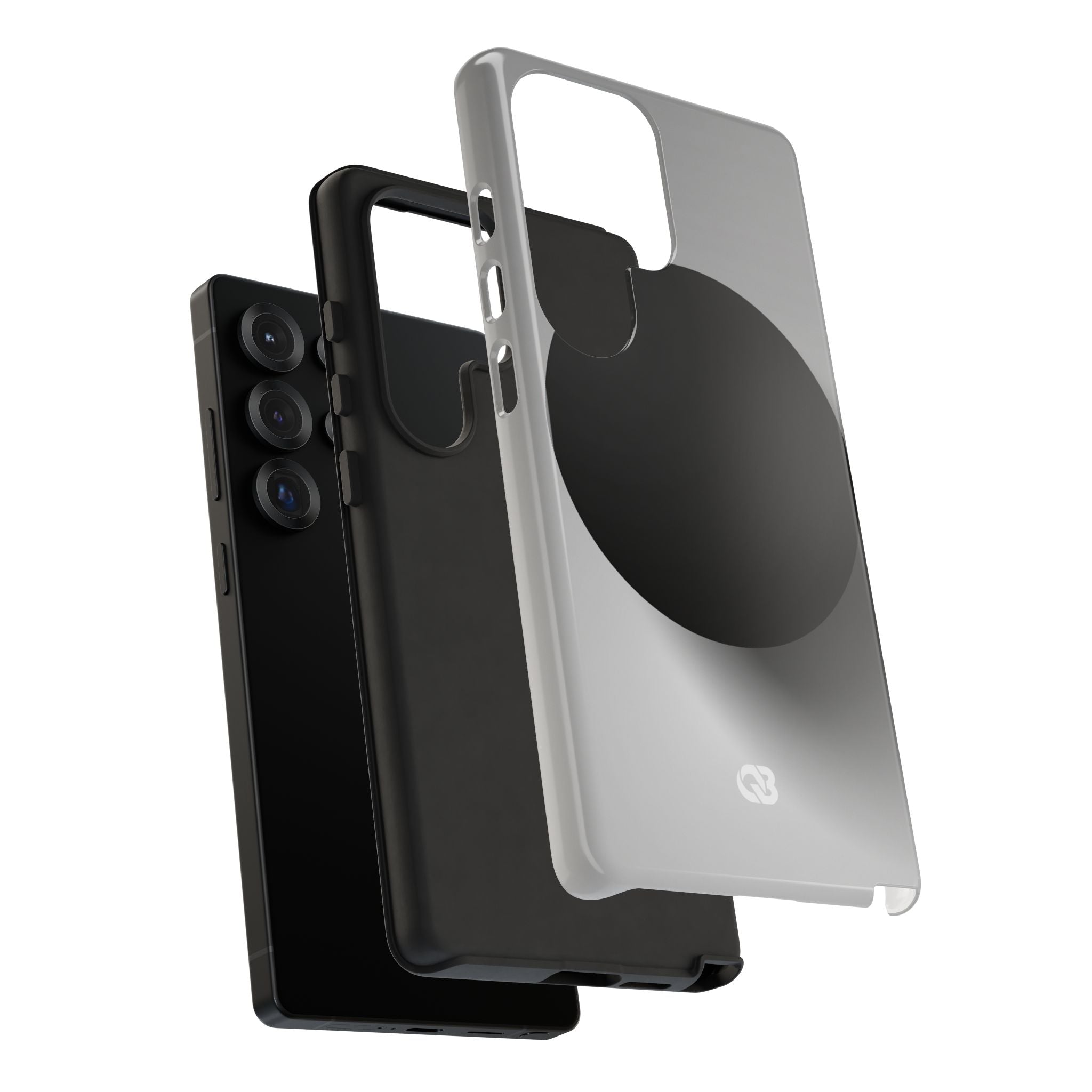 Grey Tough Phone Case for Samsung - Matte Onyx Sphere