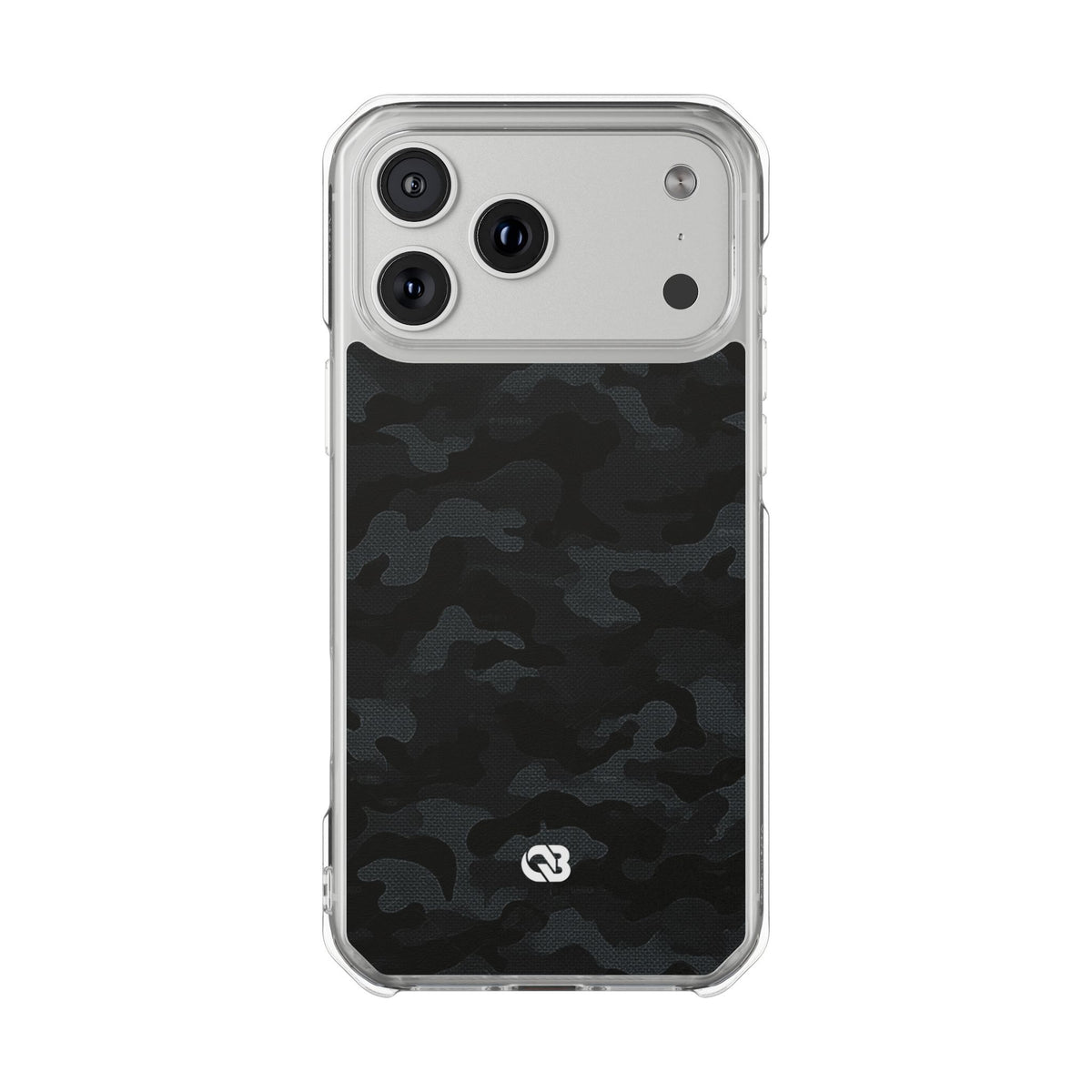 Blackout Urban Camo · Clear Impact Magnetic Phone Case for iPhone · Black