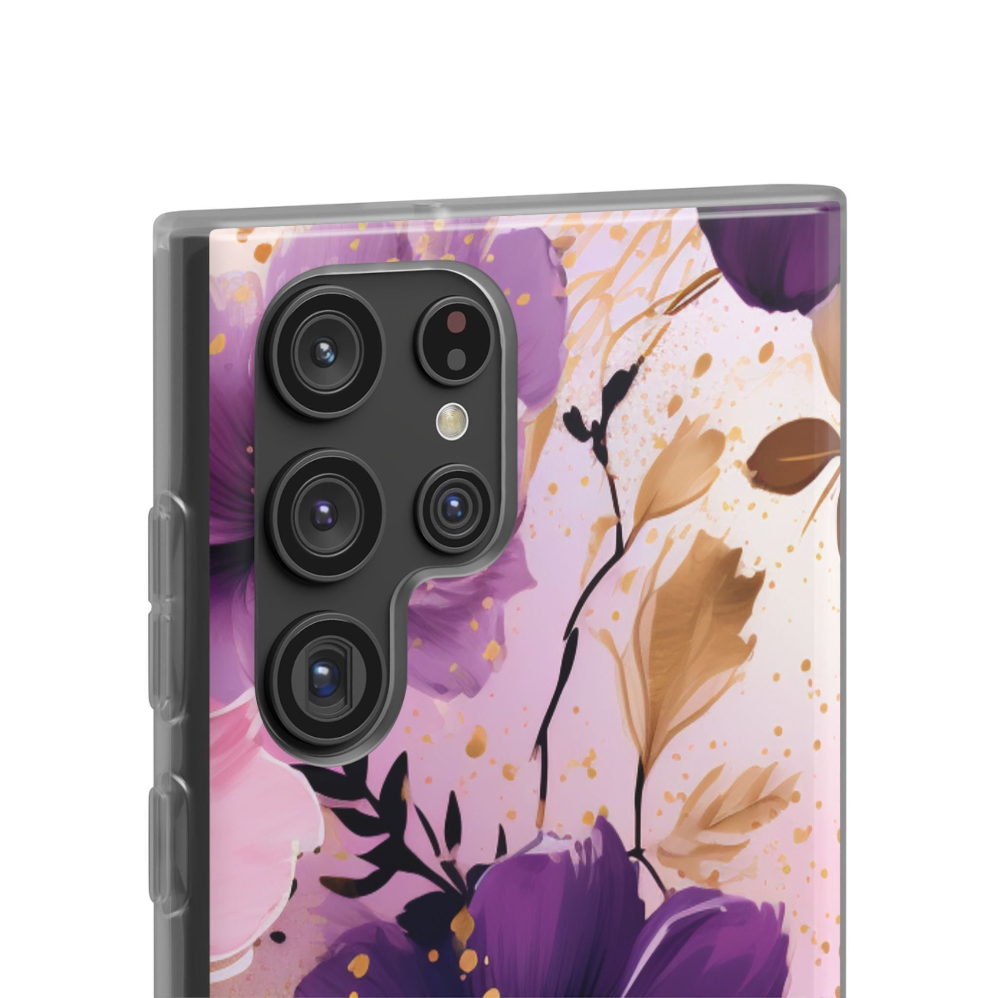 Gilded Violet Bloom · Soft Phone Case for Samsung