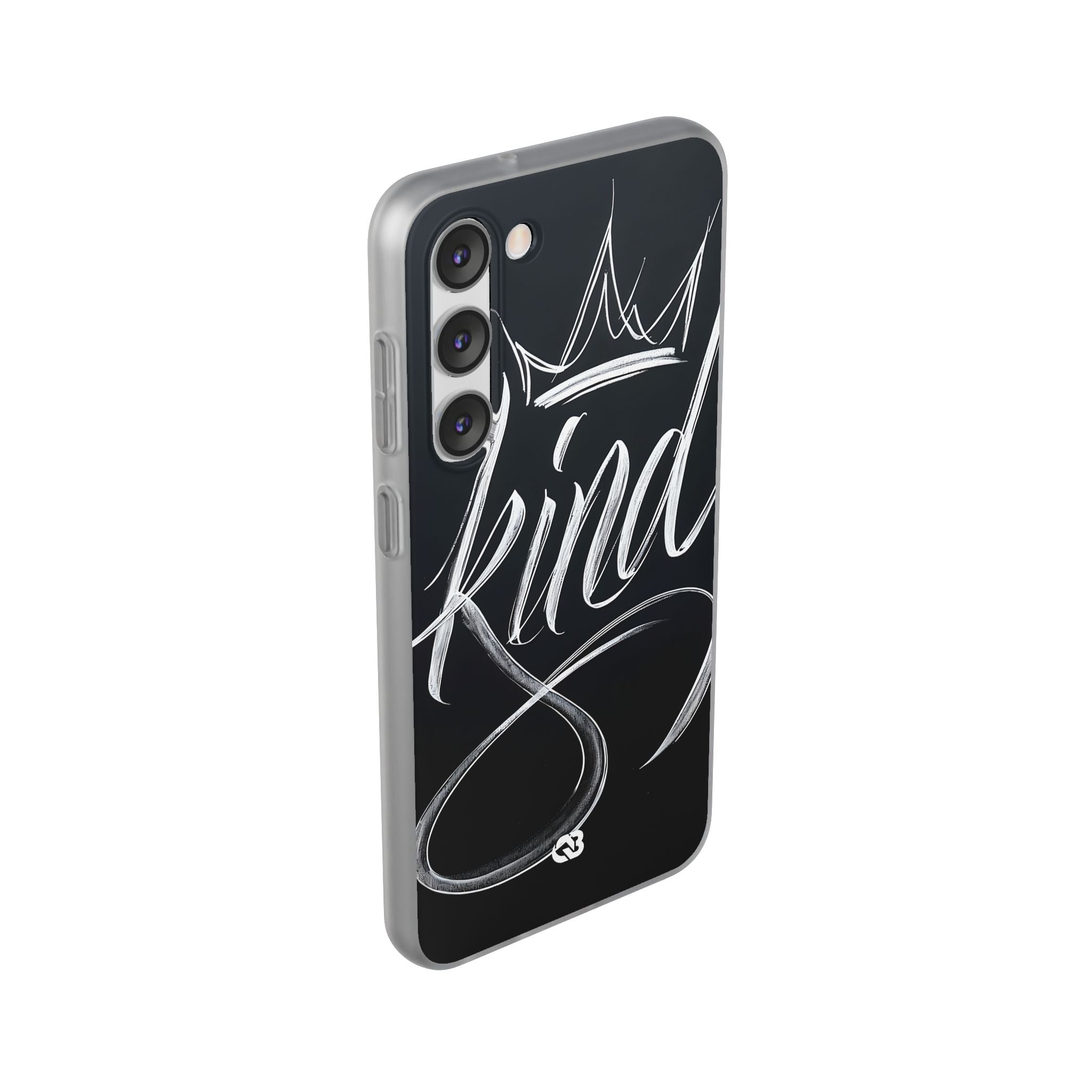 Noir Crown Script · Soft Custodia per Samsung