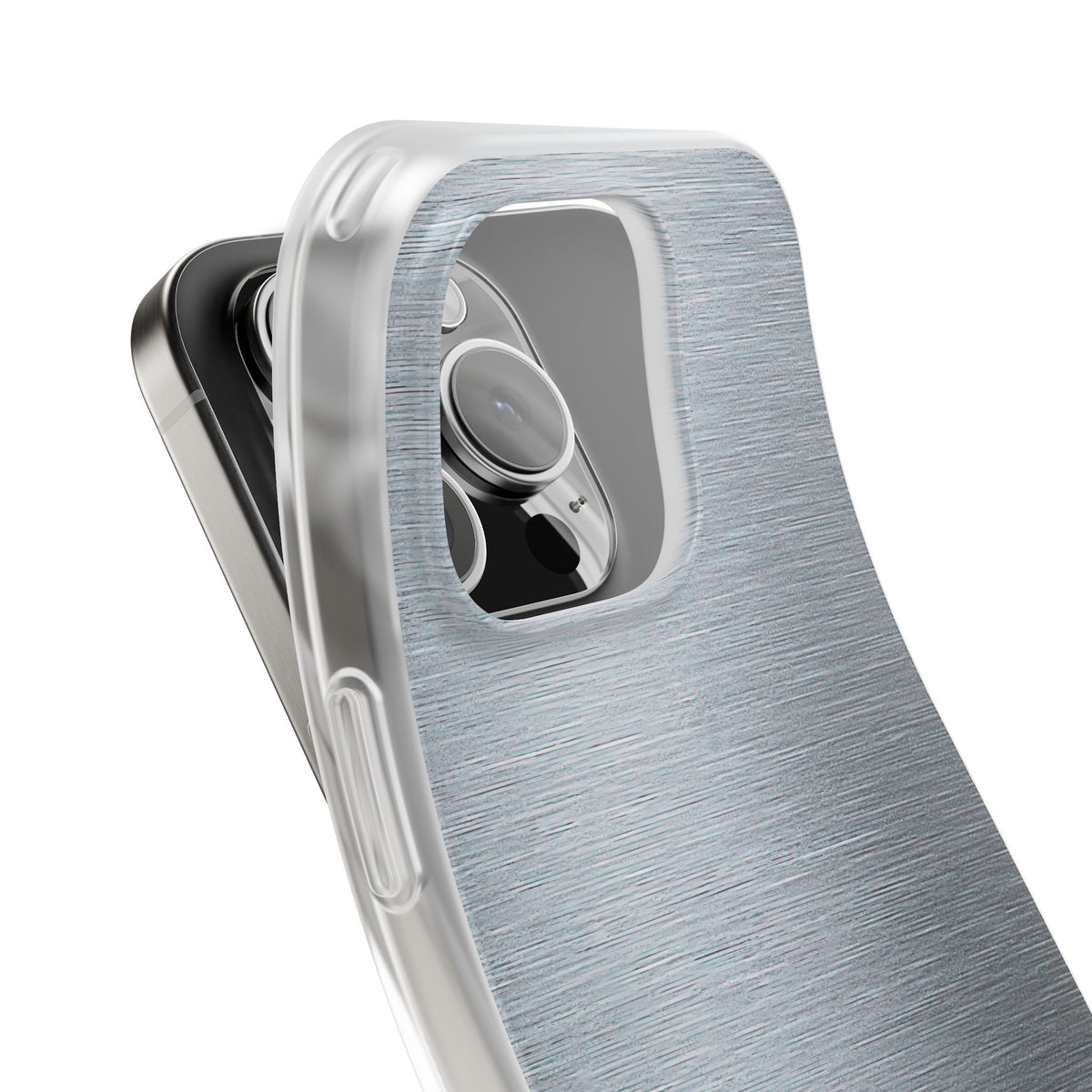 Brushed Aluminum · Lite Phone Case for iPhone · Silver