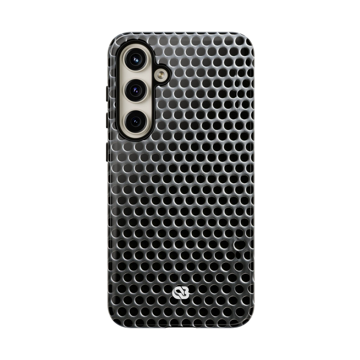 Brushed Perforated Steel · Tough Phone Case for Samsung · Silver