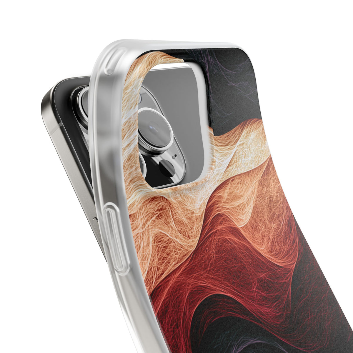 Ember Wave Dispersion · Lite Phone Case for iPhone · Red