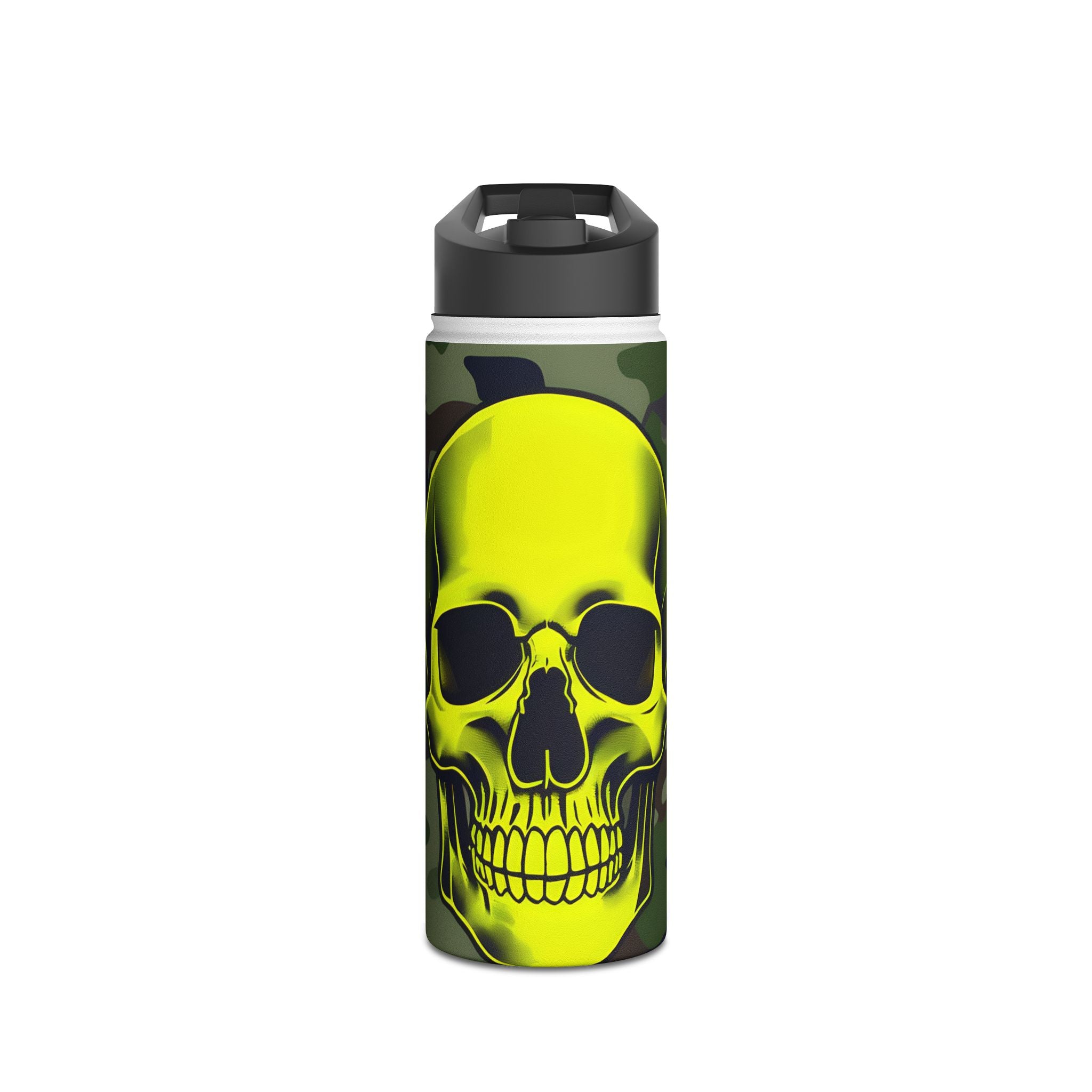 Neon Skull Camo - Rustfrit Stål Vandflaske