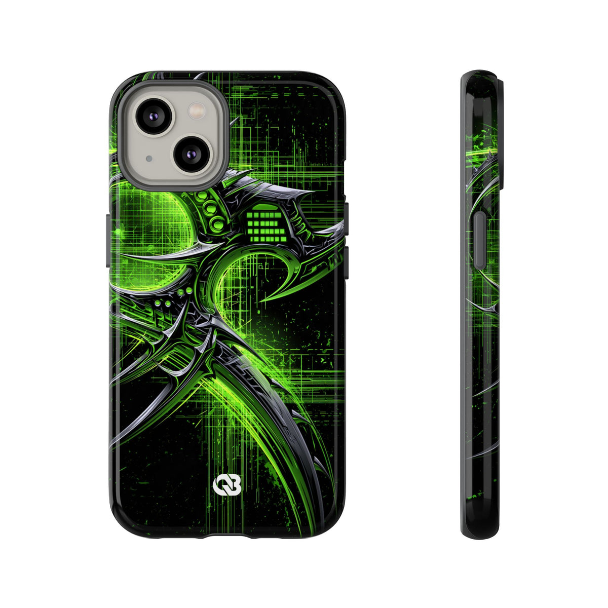 Cyber Sigil Grid · Tough Phone Case for iPhone · Green