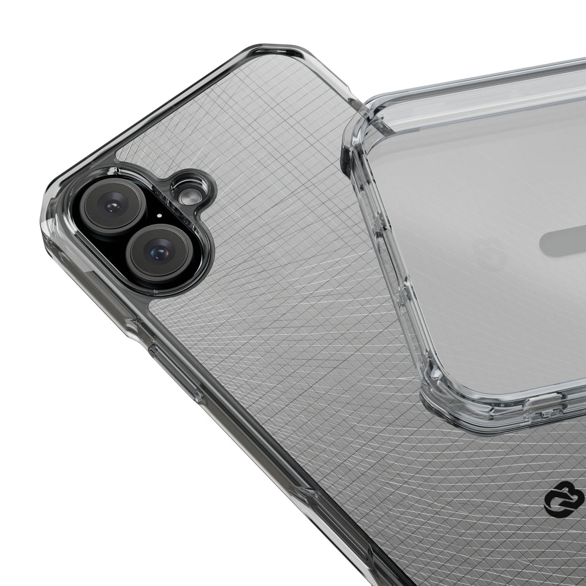 Grey Impact MagSafe Phone Case for iPhone - Chrome Mesh Warp