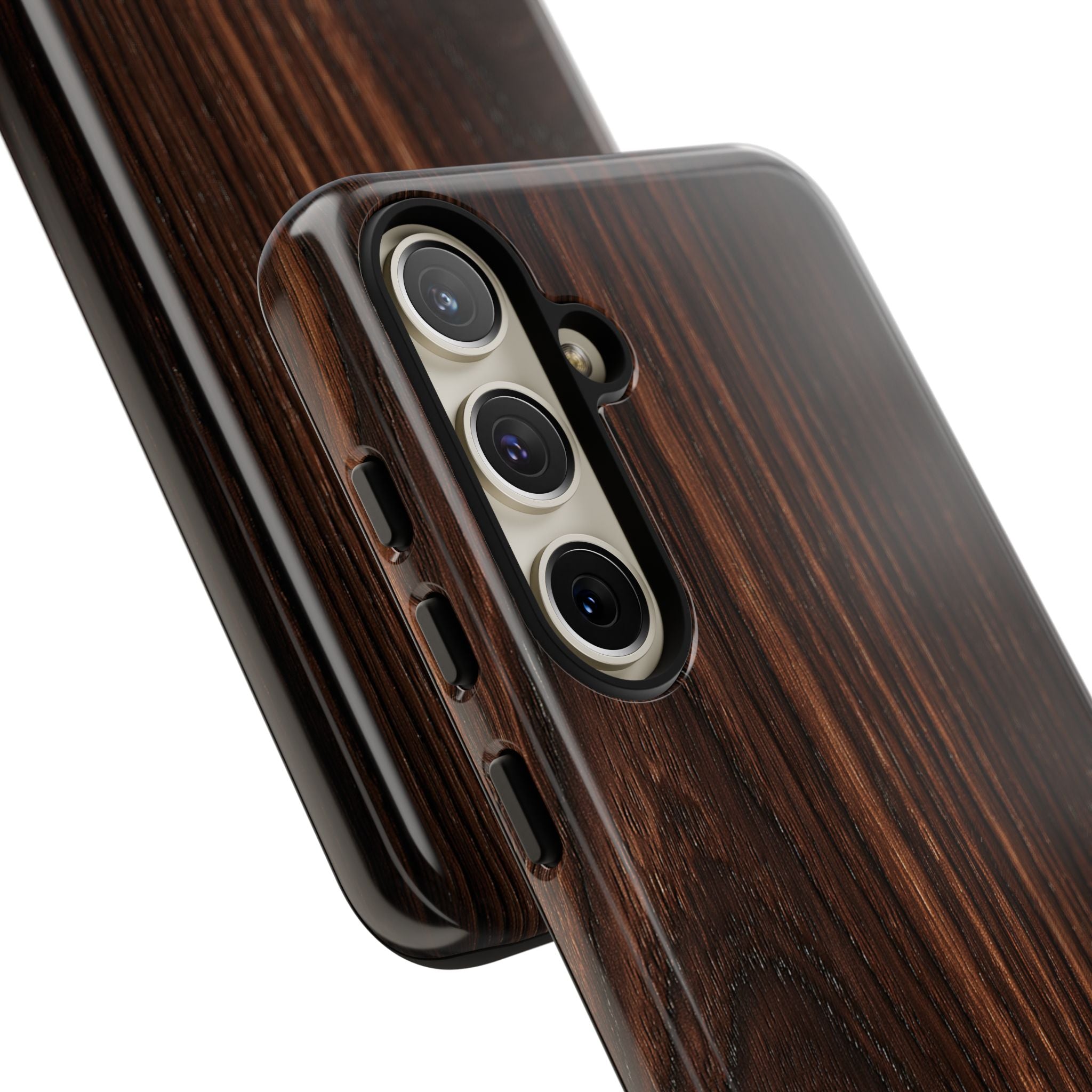 Brown Tough Phone Case for Samsung - Burnished Mahogany Grain