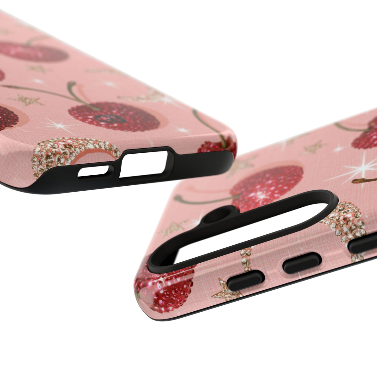 Bedazzled Ruby Cherries · Tough Phone Case for Samsung · Pink
