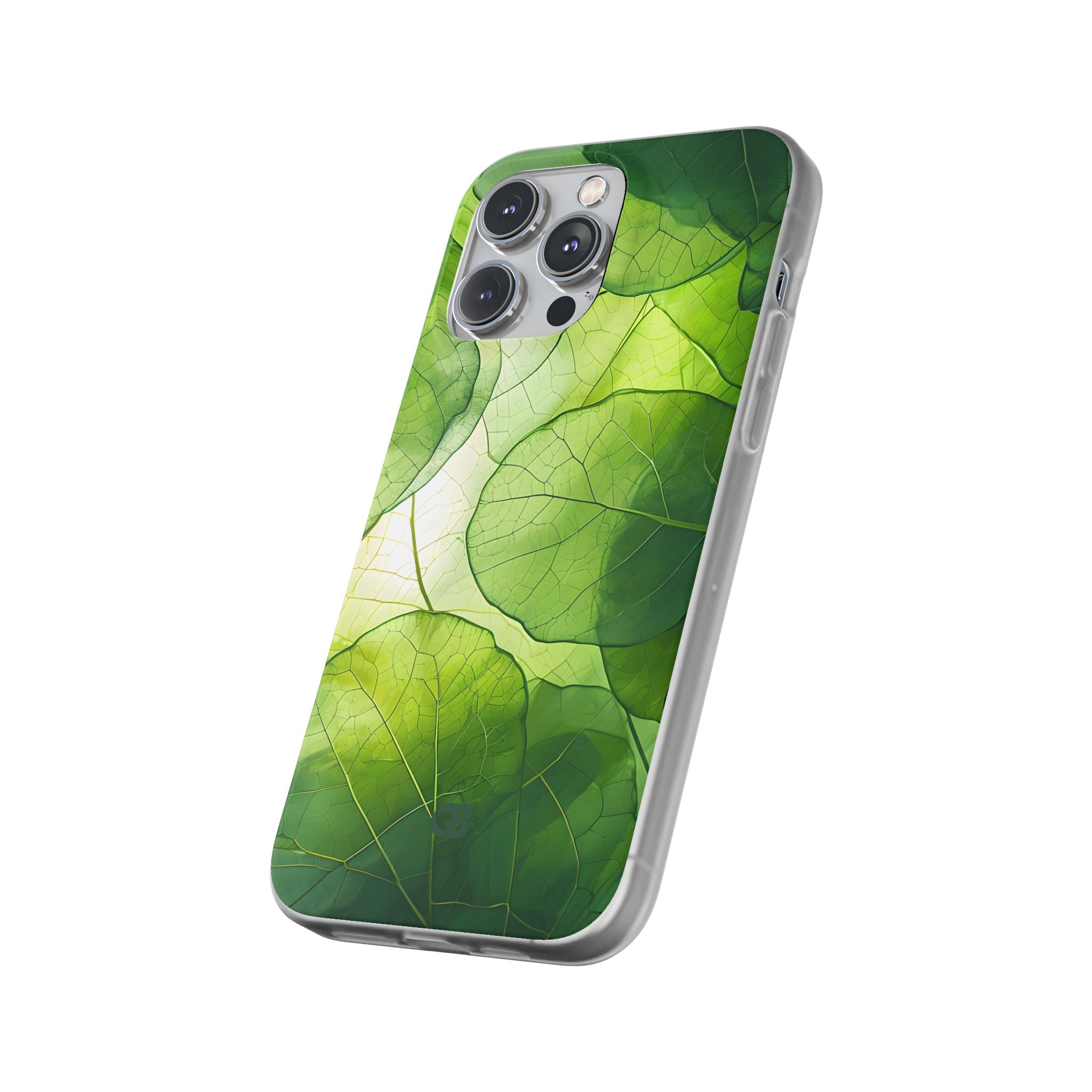 Emerald Leaf Veins · Soft Phone Case for iPhone