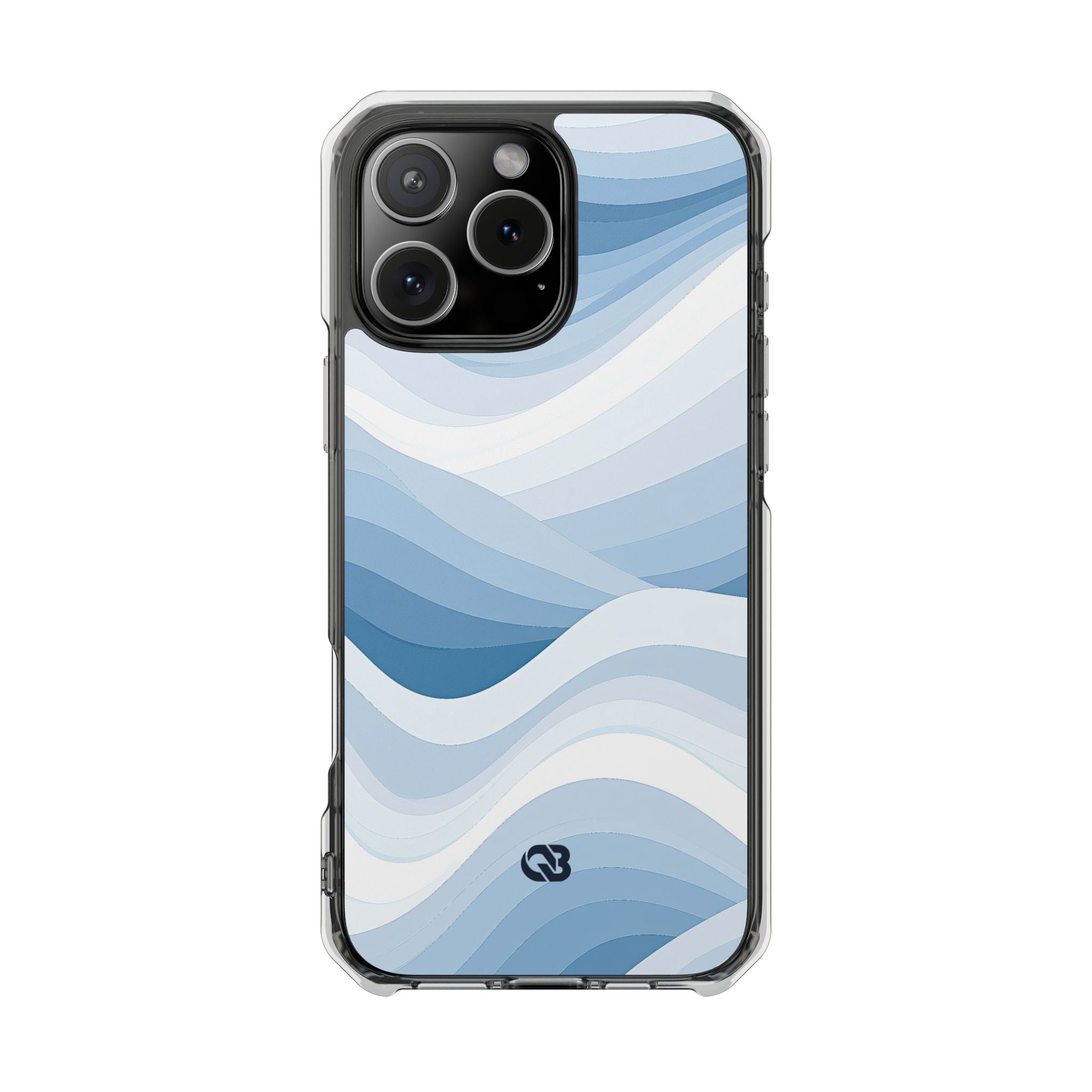 Blue Impact MagSafe Phone Case for iPhone - Glacial Indigo Flow