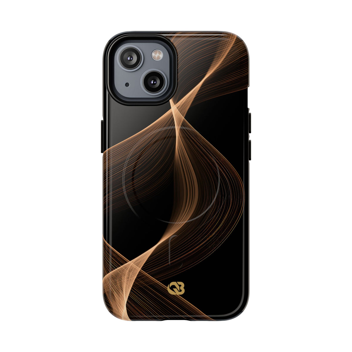 Amber Contour Flow · Tough 2.0 Magnetic Phone Case for iPhone · Black