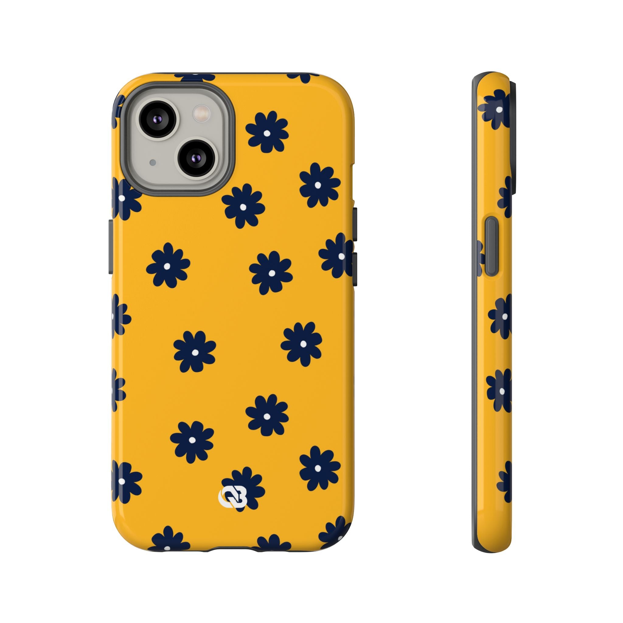 Navy Daisy Mustard · Tough Phone Case for iPhone