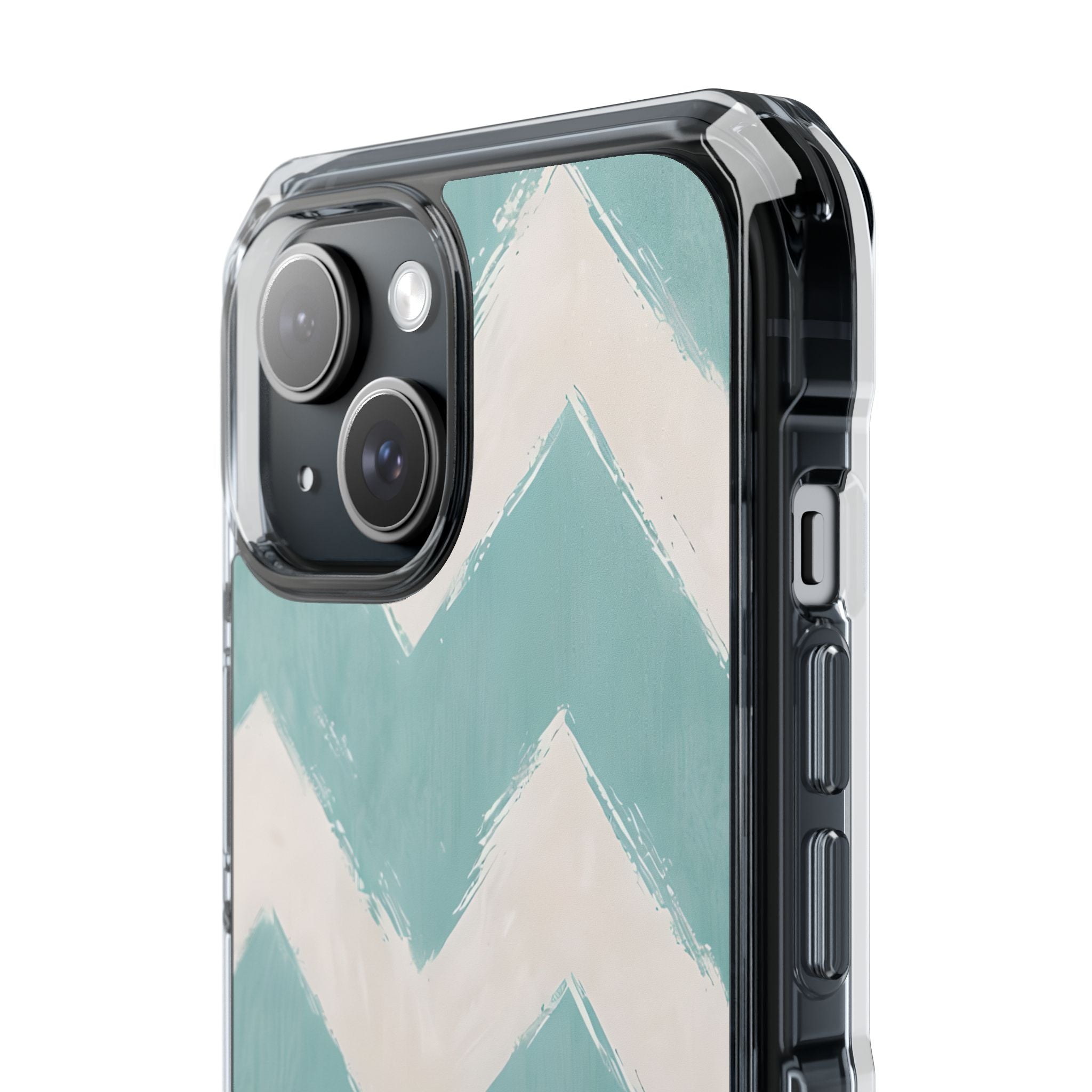 Teal Painted Chevron · Custodia Impact per iPhone · Magsafe