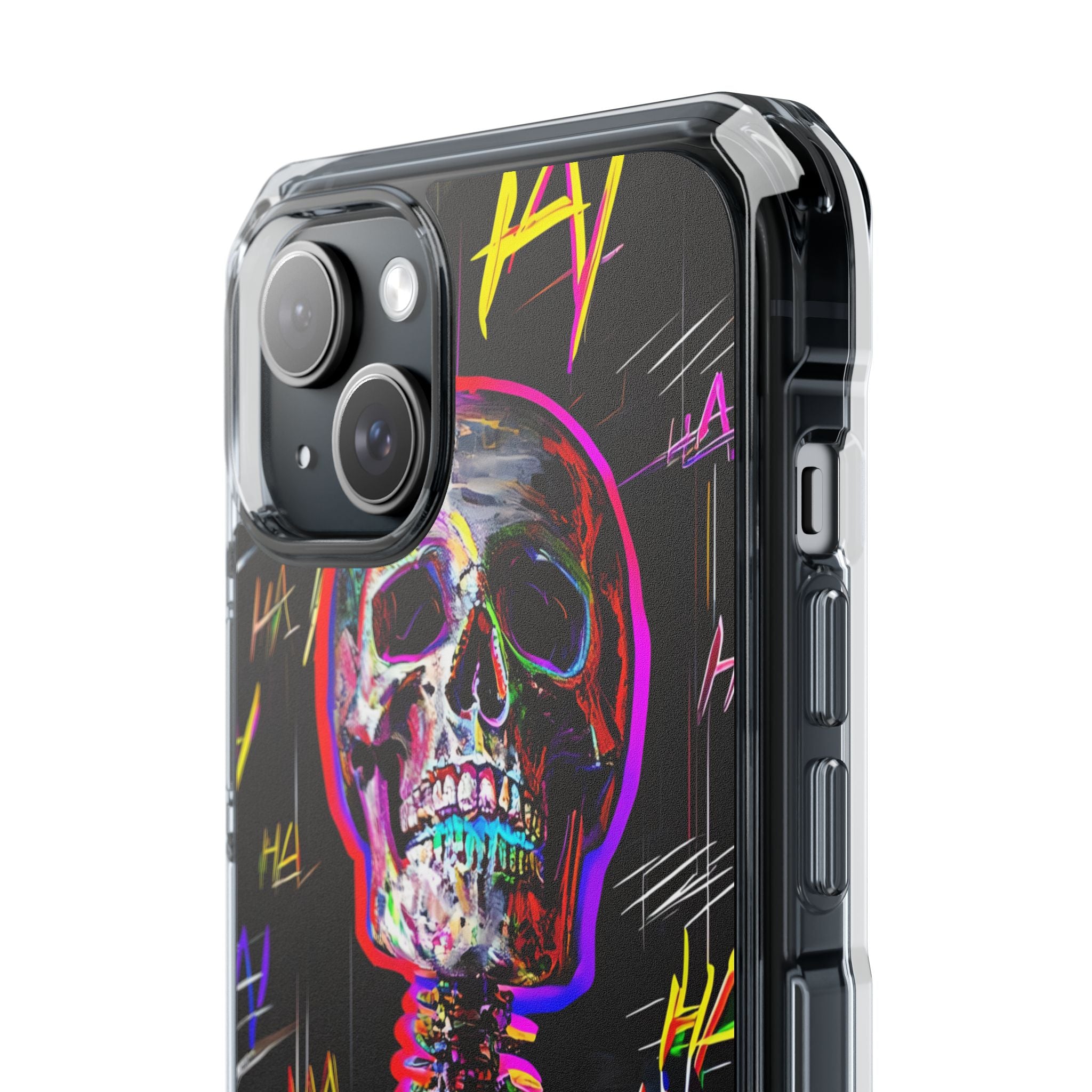 Neon Glitch Skeleton · Impact Handyhülle für iPhone · Magsafe